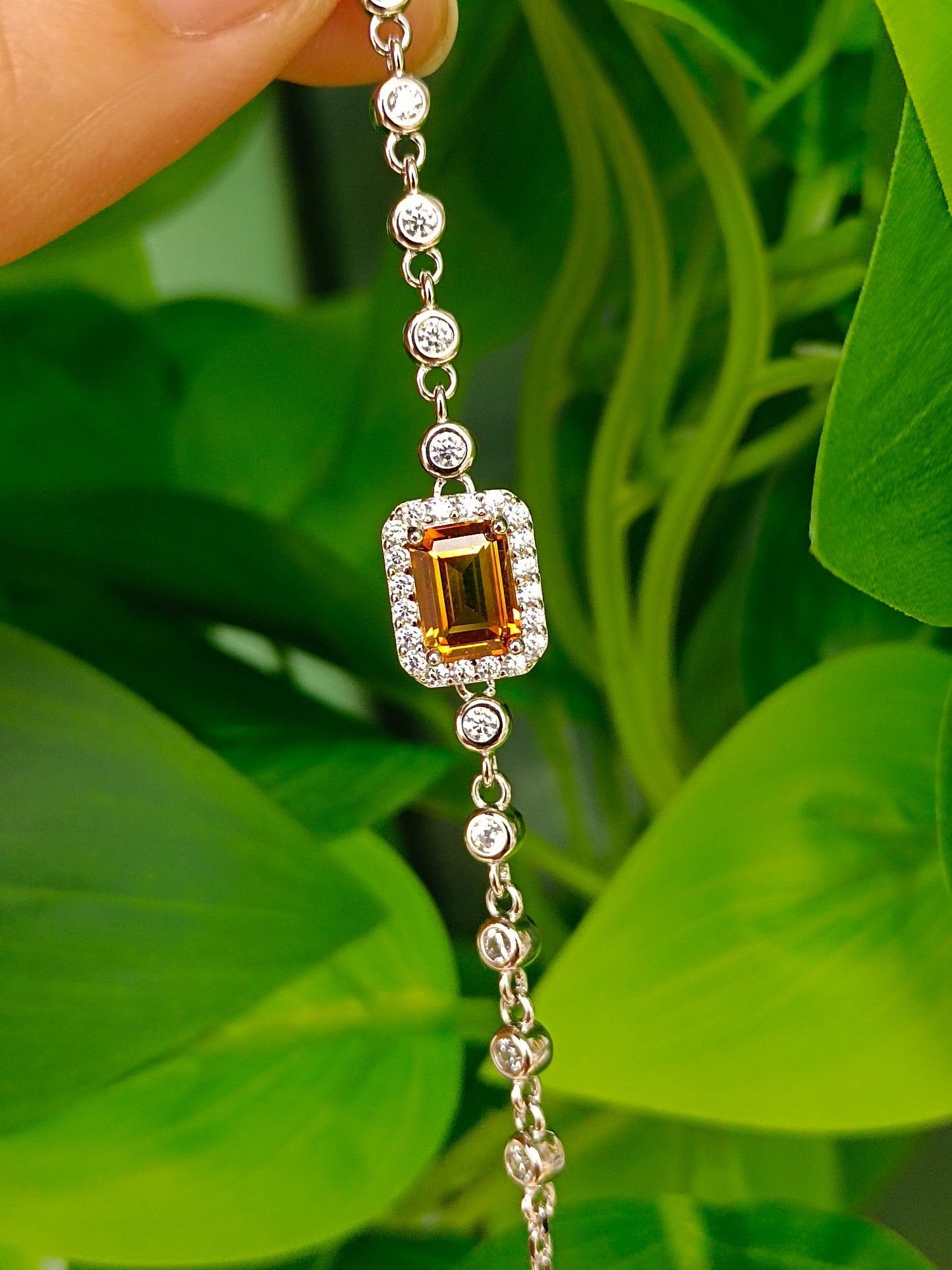 Natural Vivid Yellow Citrine Armband - Utsökta smycken för elegans