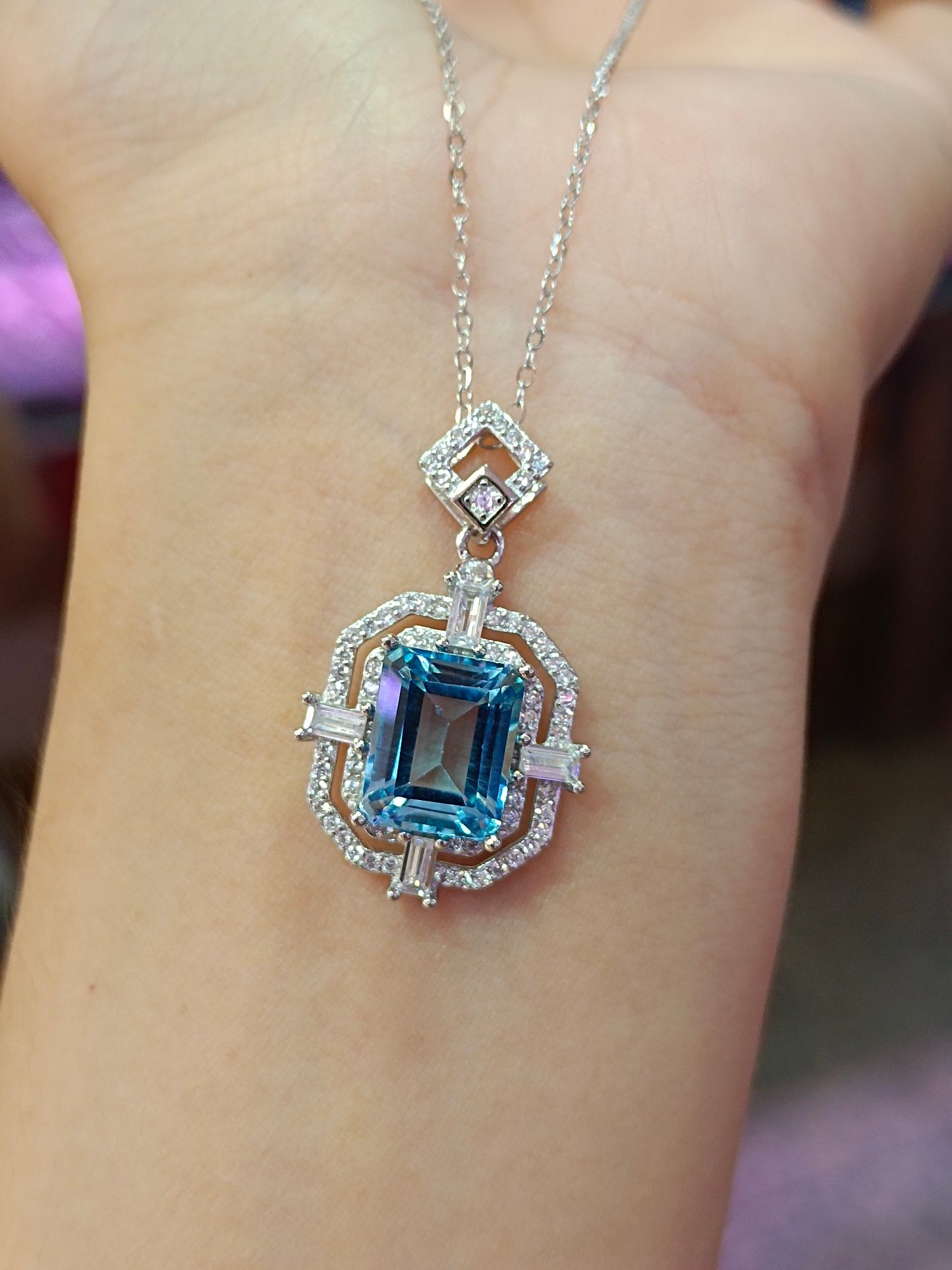 Natural Topaz Square Pendant Jewelry - A Symbol of Loyalty and Friendship