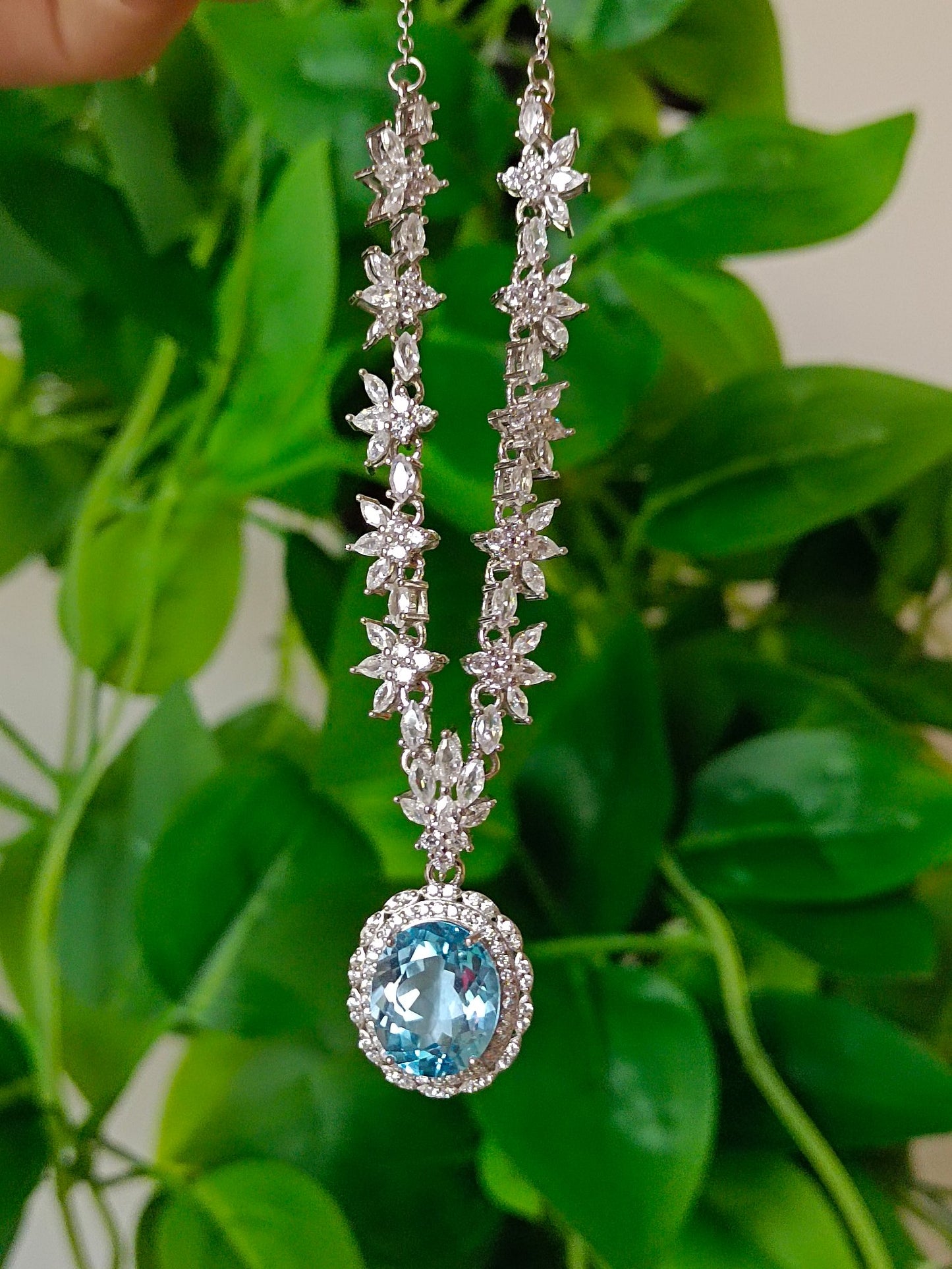 Prachtige sieraden van natuurlijke topaas: S925 zilver, luxueus ingebed