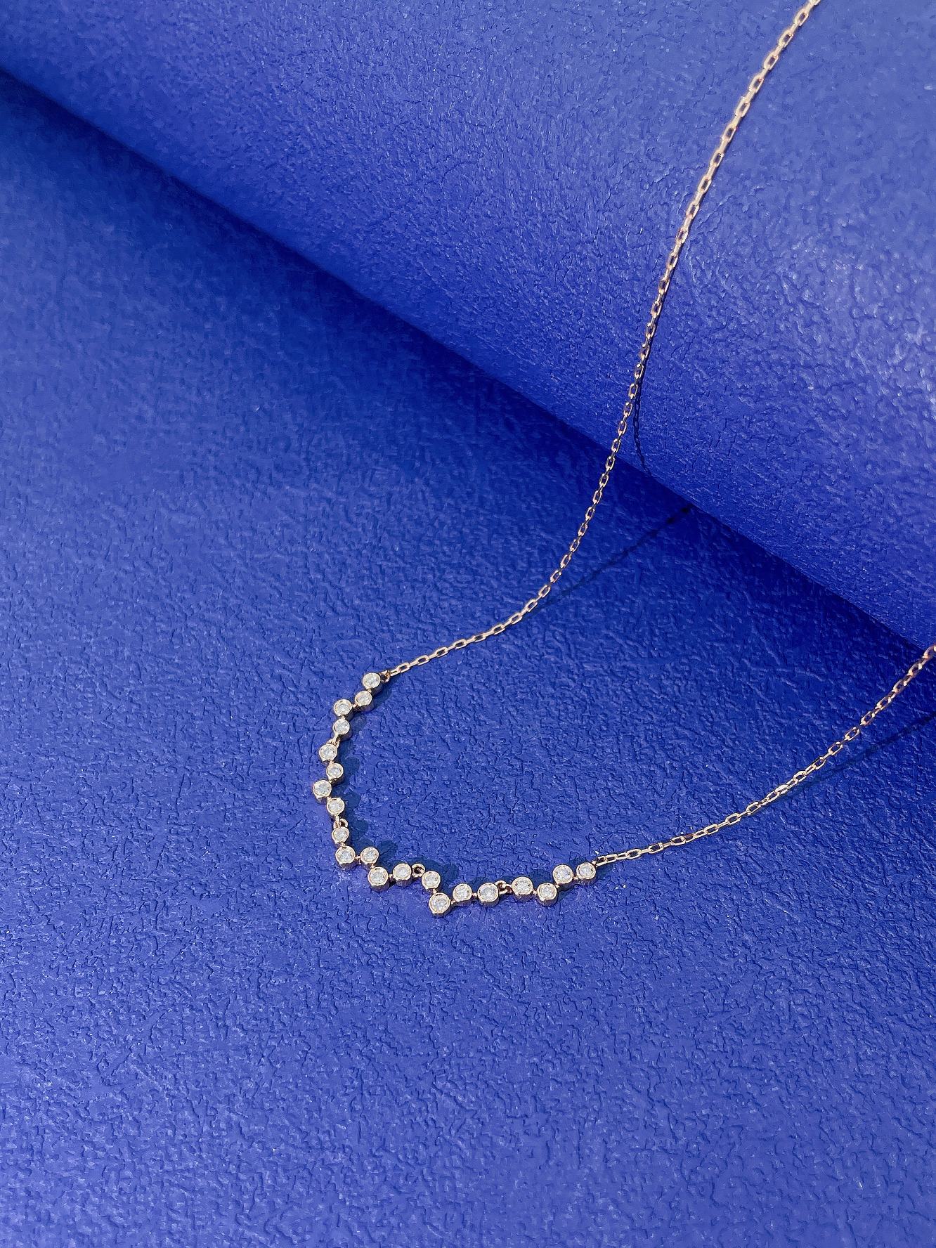 18K Diamond Delicate Starry Sky Necklace - White Diamond Necklace