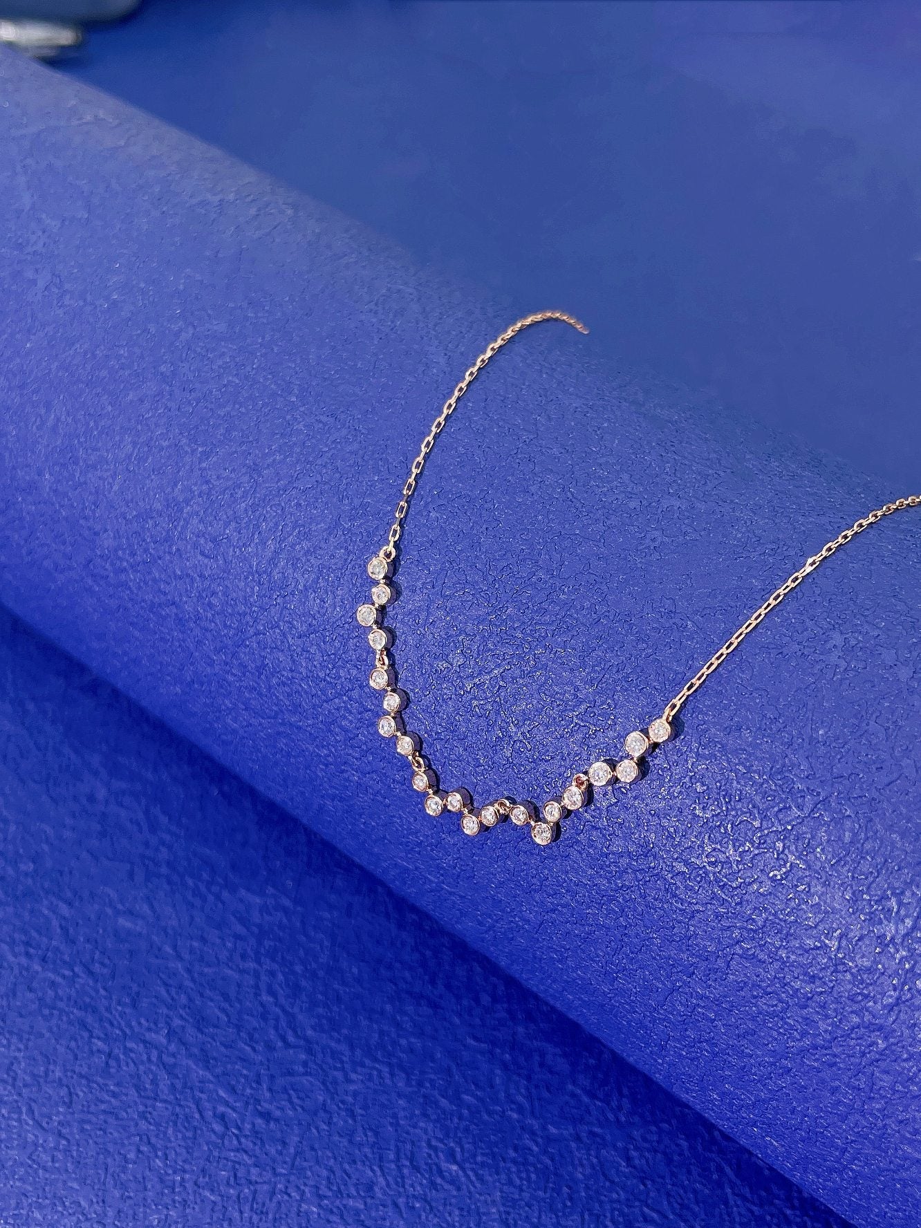 18K Diamond Delicate Starry Sky Necklace - White Diamond Necklace