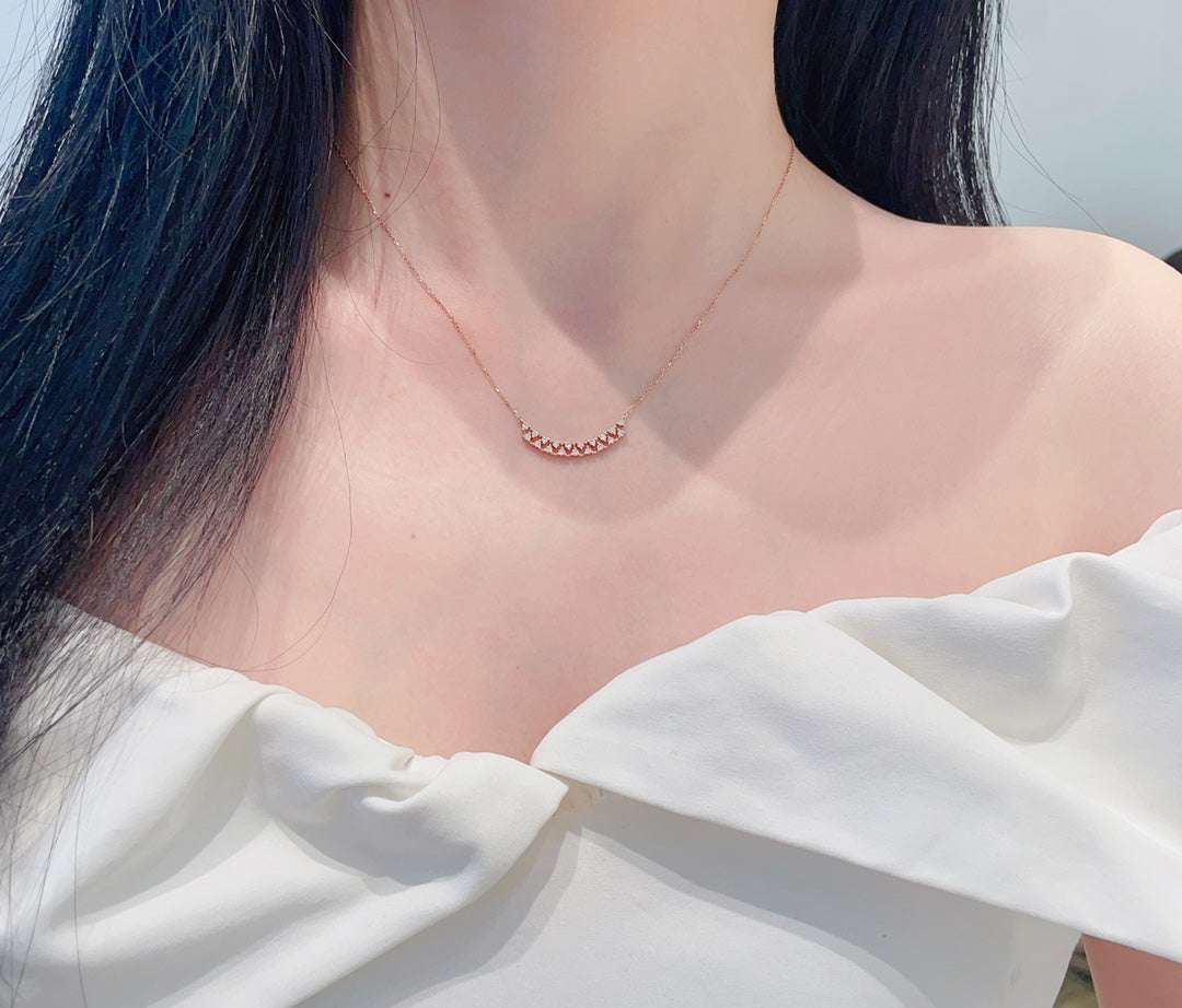 18K Diamond Double Row Starry Sky Necklace - Luxury Jewelry - White Diamond Necklace