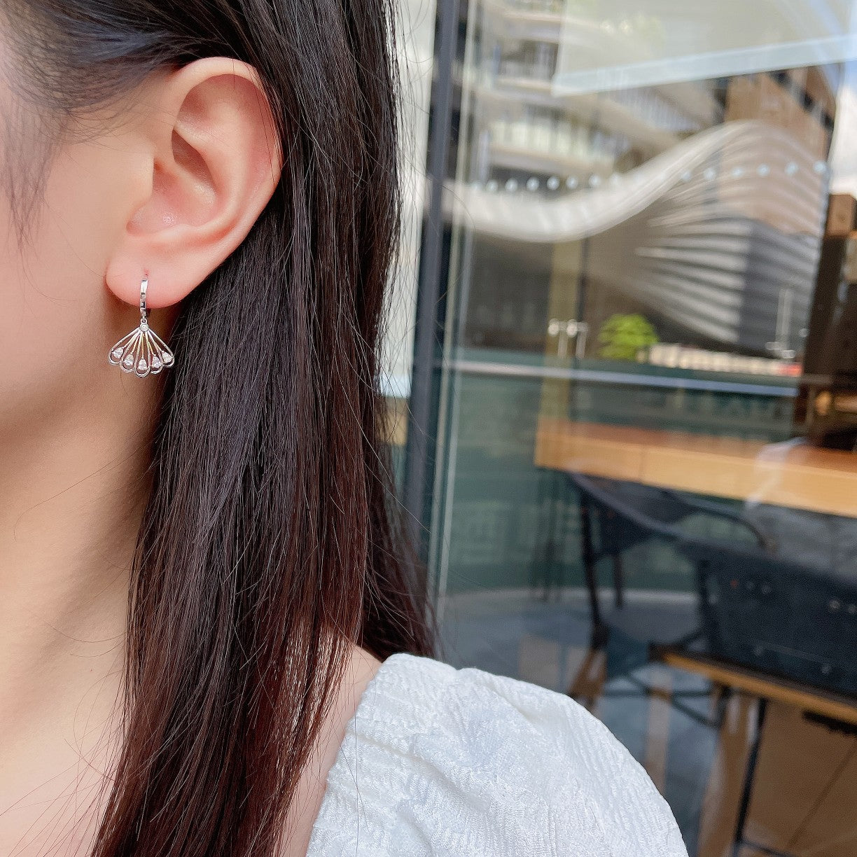 18k Diamond Waterdrop Peacock Ear Cuff Jewelry Jeweler.Jewelry