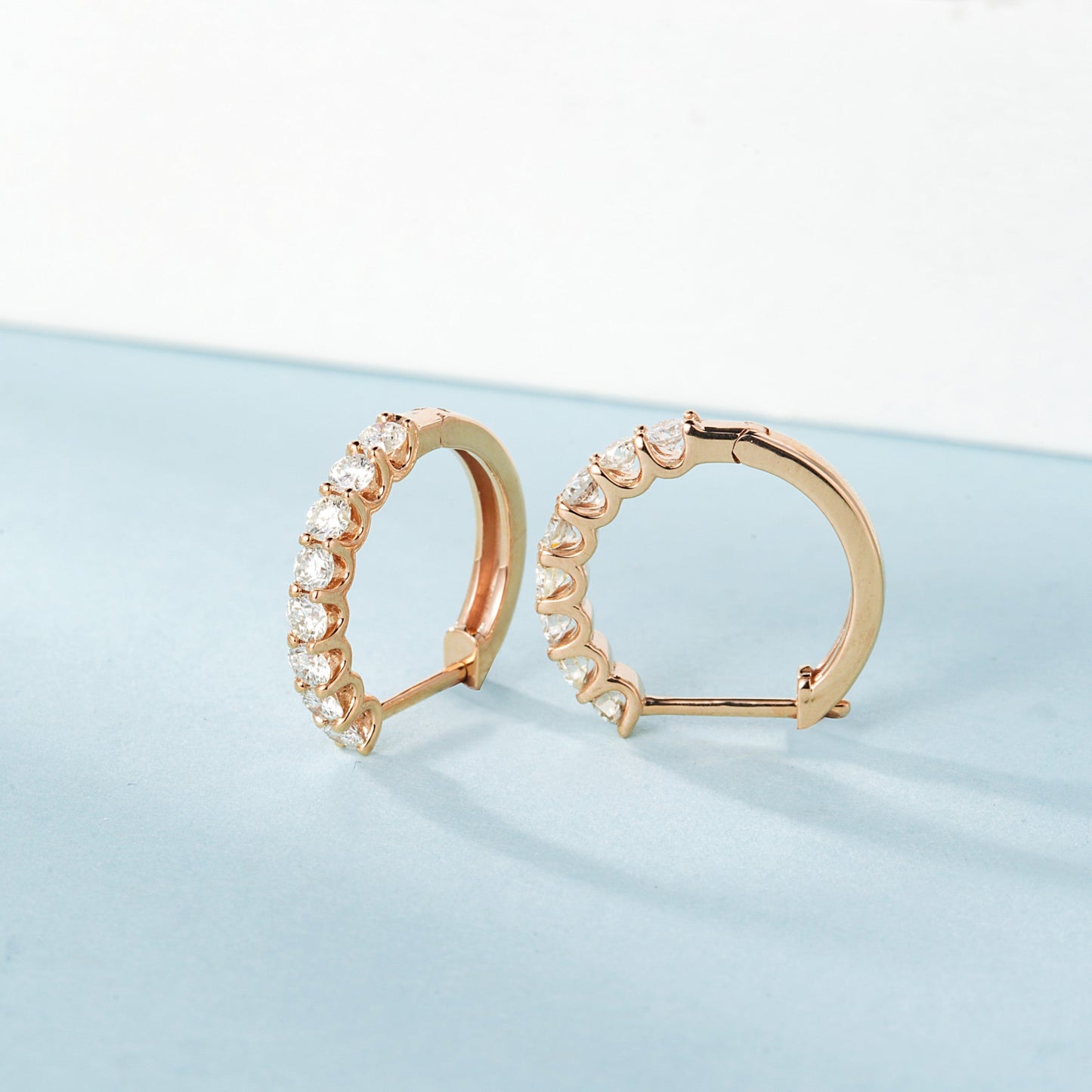 18K Gold Semi-Circle Earrings with Diamond – ED063 Jeweler.Jewelry