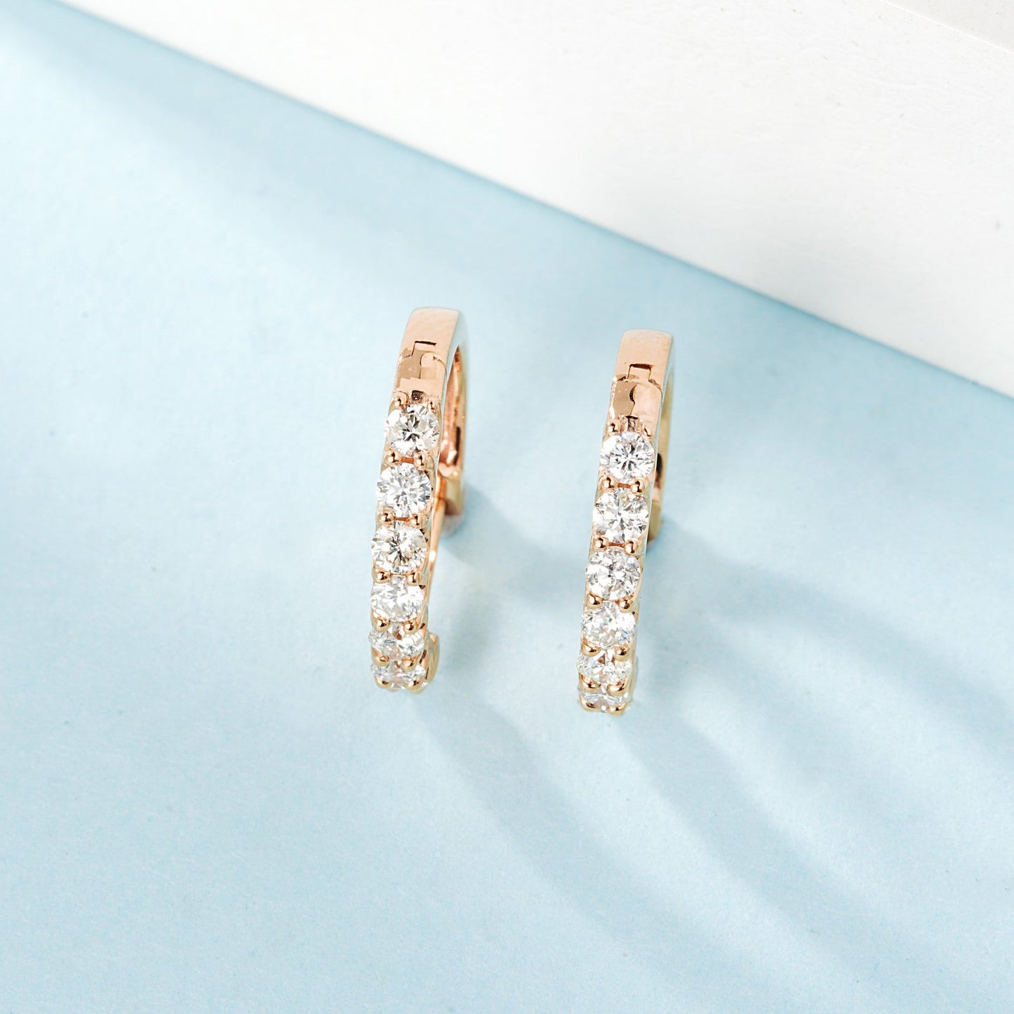 18K Gold Semi-Circle Earrings with Diamond – ED063 Jeweler.Jewelry