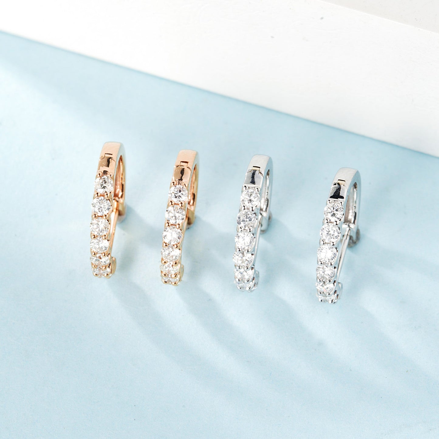 18K Gold Semi-Circle Earrings with Diamond – ED063 Jeweler.Jewelry