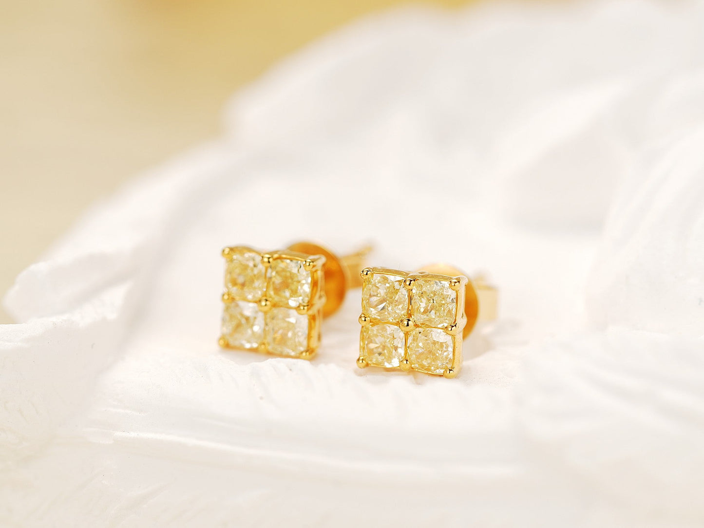 18k Yellow Gold Diamond Four-Piece Earring Set - ED008-Y - Jeweler.Jewelry