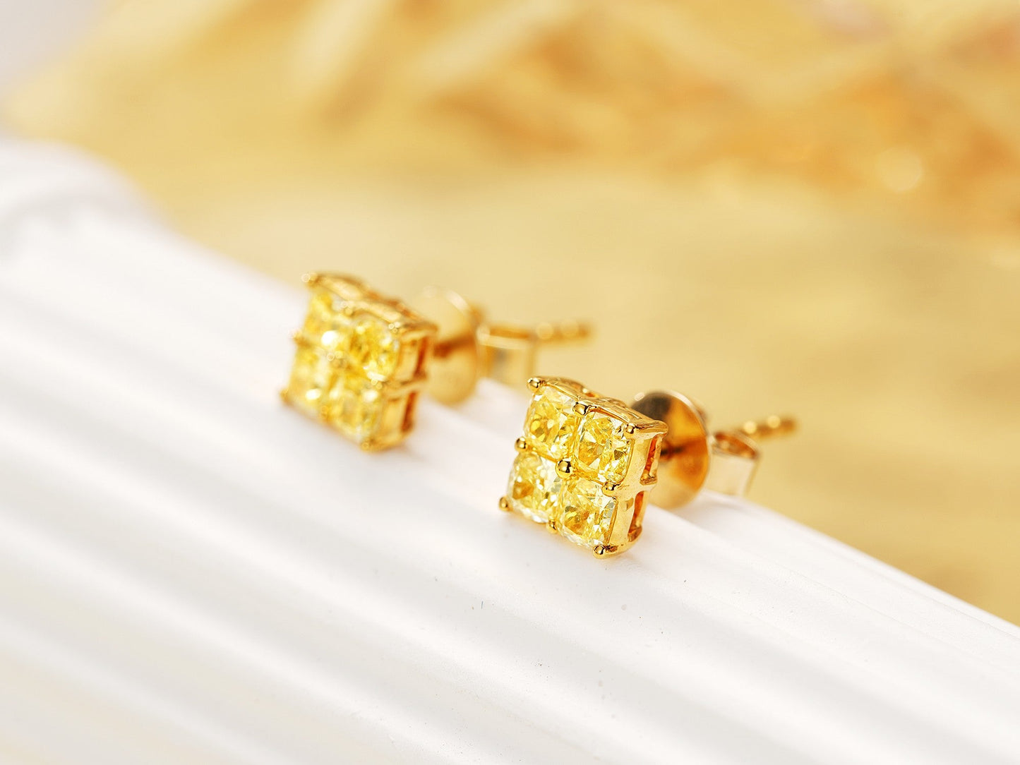 18k Yellow Gold Diamond Four-Piece Earring Set - ED008-Y - Jeweler.Jewelry