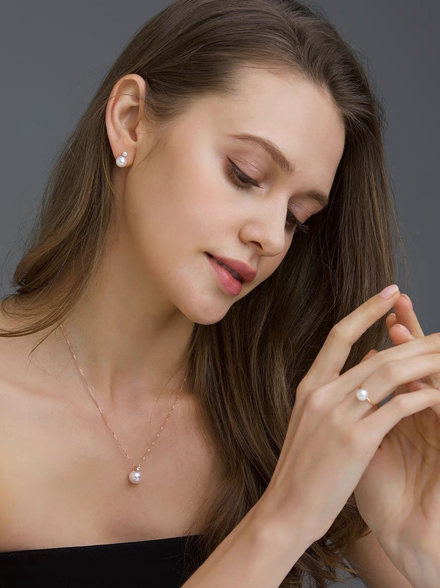 Joyería de lujo con diamantes de 18 quilates y perlas australianas del Mar del Sur