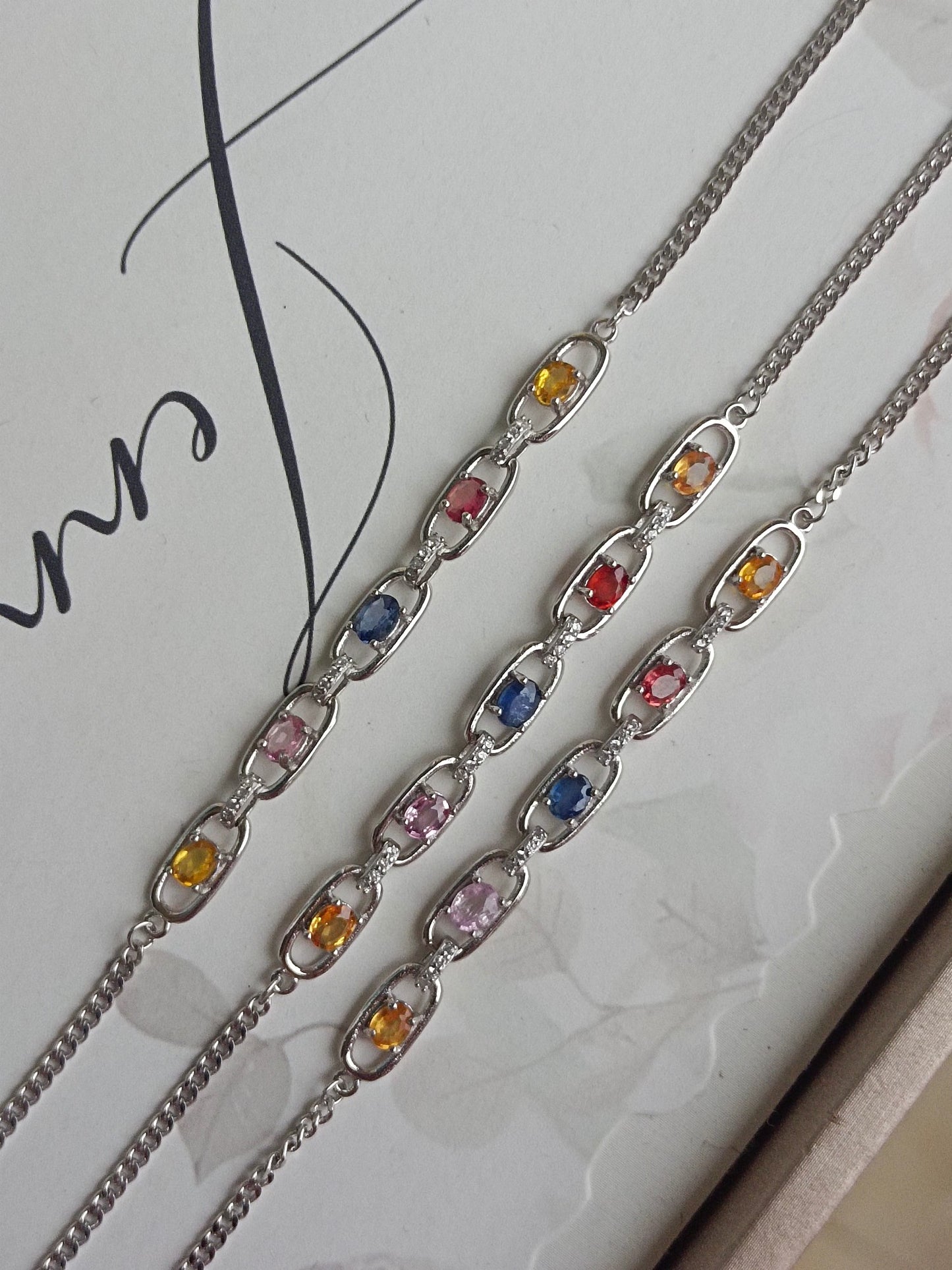 Natural Rainbow Sapphire Bracelet - Exquisite Jewelry for Every Occasion