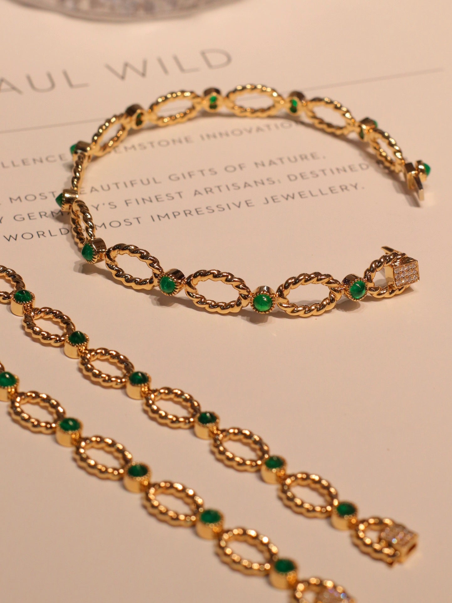 Emerald Round Bubble Hemp Armbånd - Premium smykker