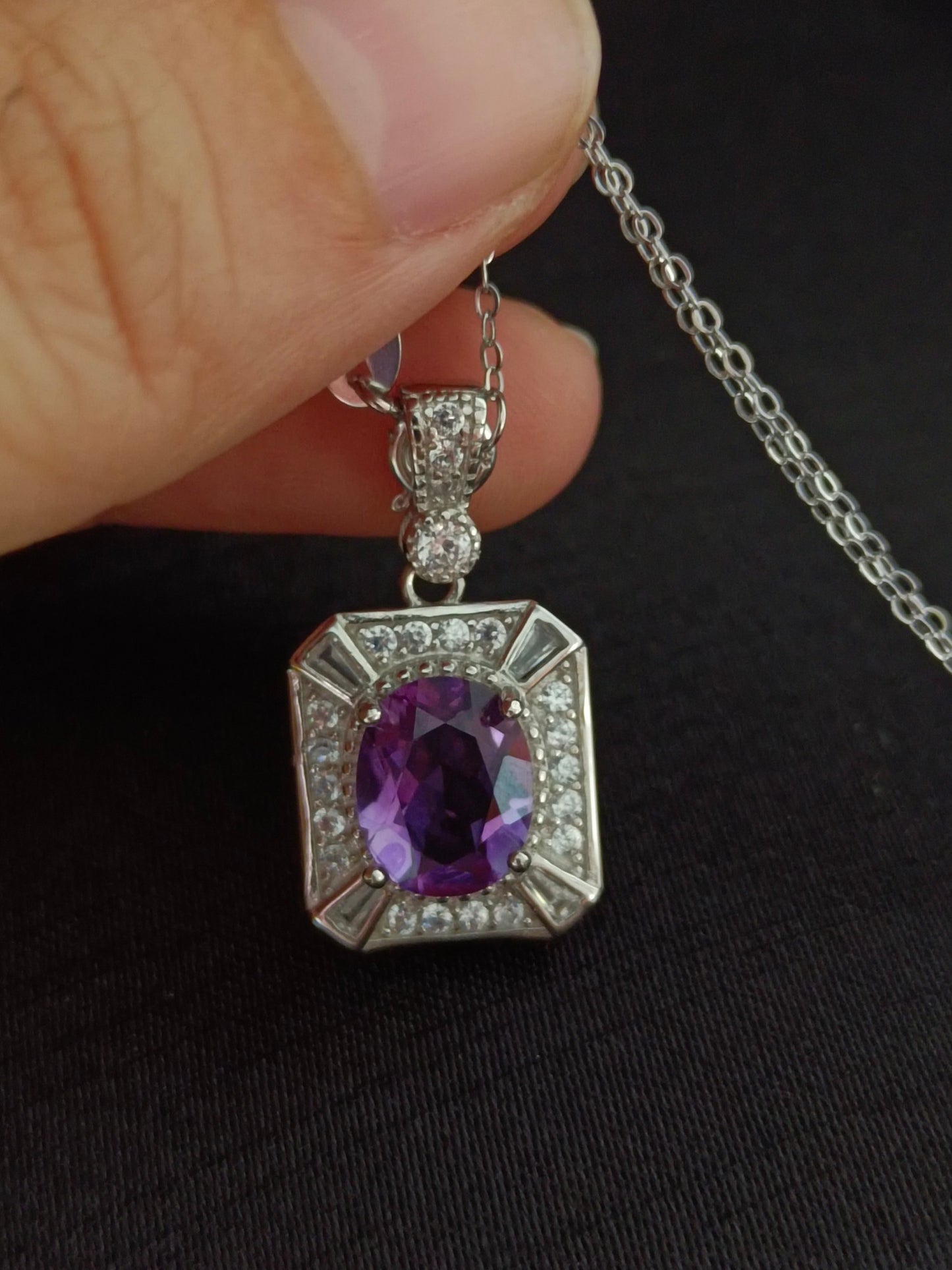 Prachtige natuurlijke Amethist hanger sieraden