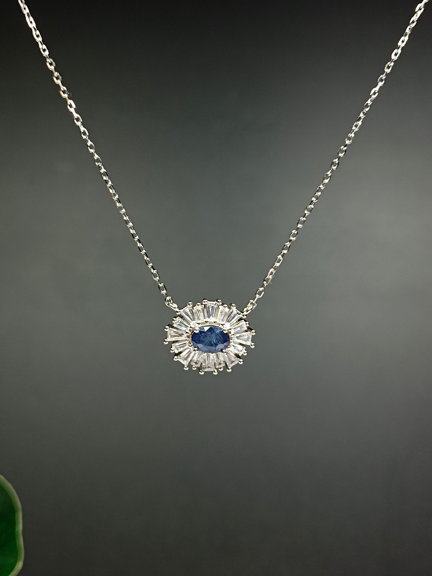 Colier elegant cu safir din argint S925 - Bijuterii fine
