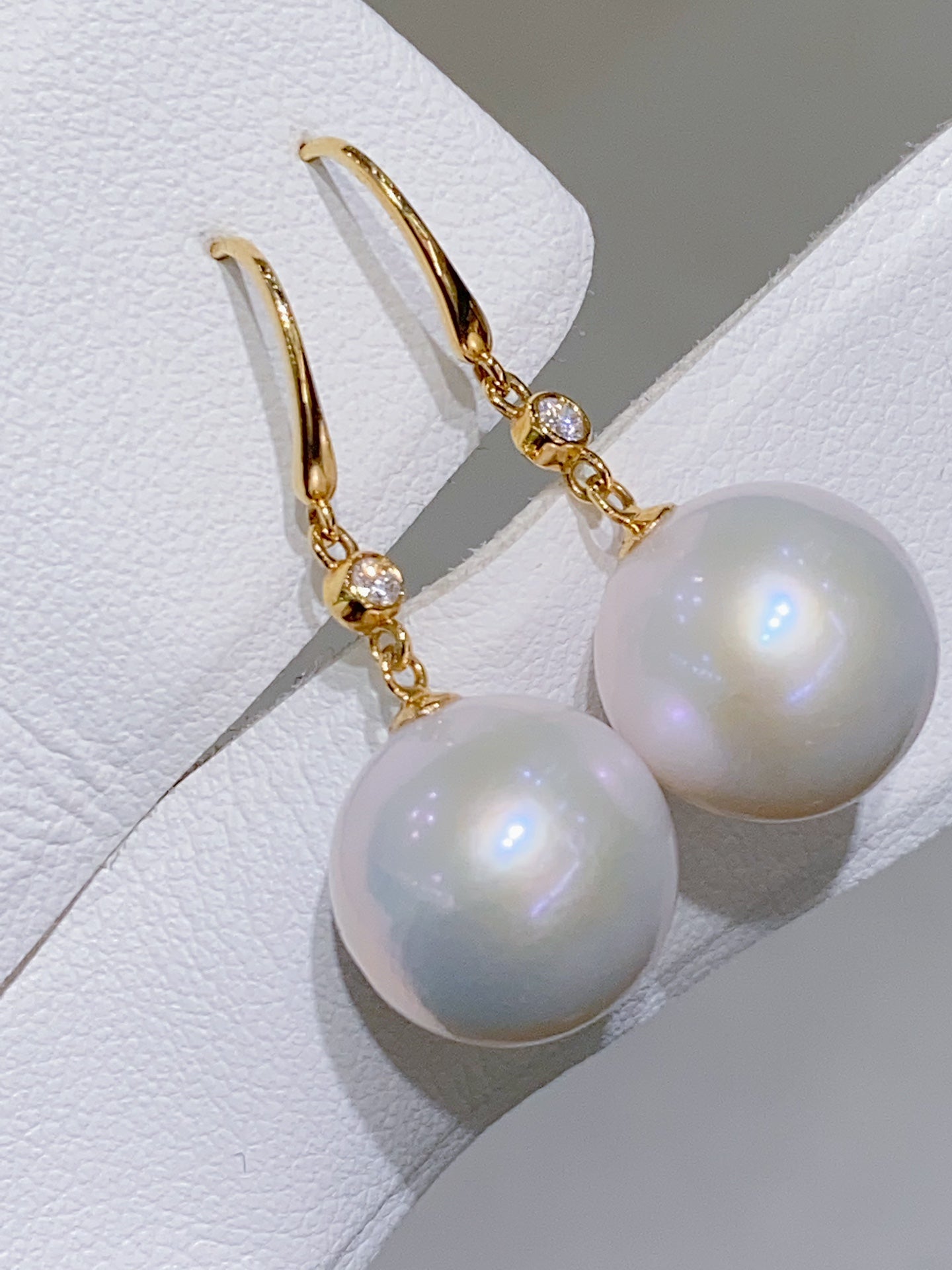 Luxury 18K Gold Diamond-Embedded Edison Pearl Jewelry