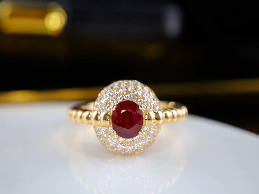 Cincin Ruby Darah Merpati Vintage - Perhiasan Premium