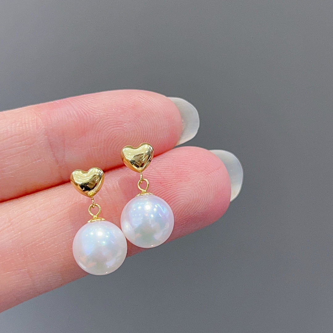 Luxury 18K Gold Akoya Pearl Jewelry - Perfect Circle, High Luster