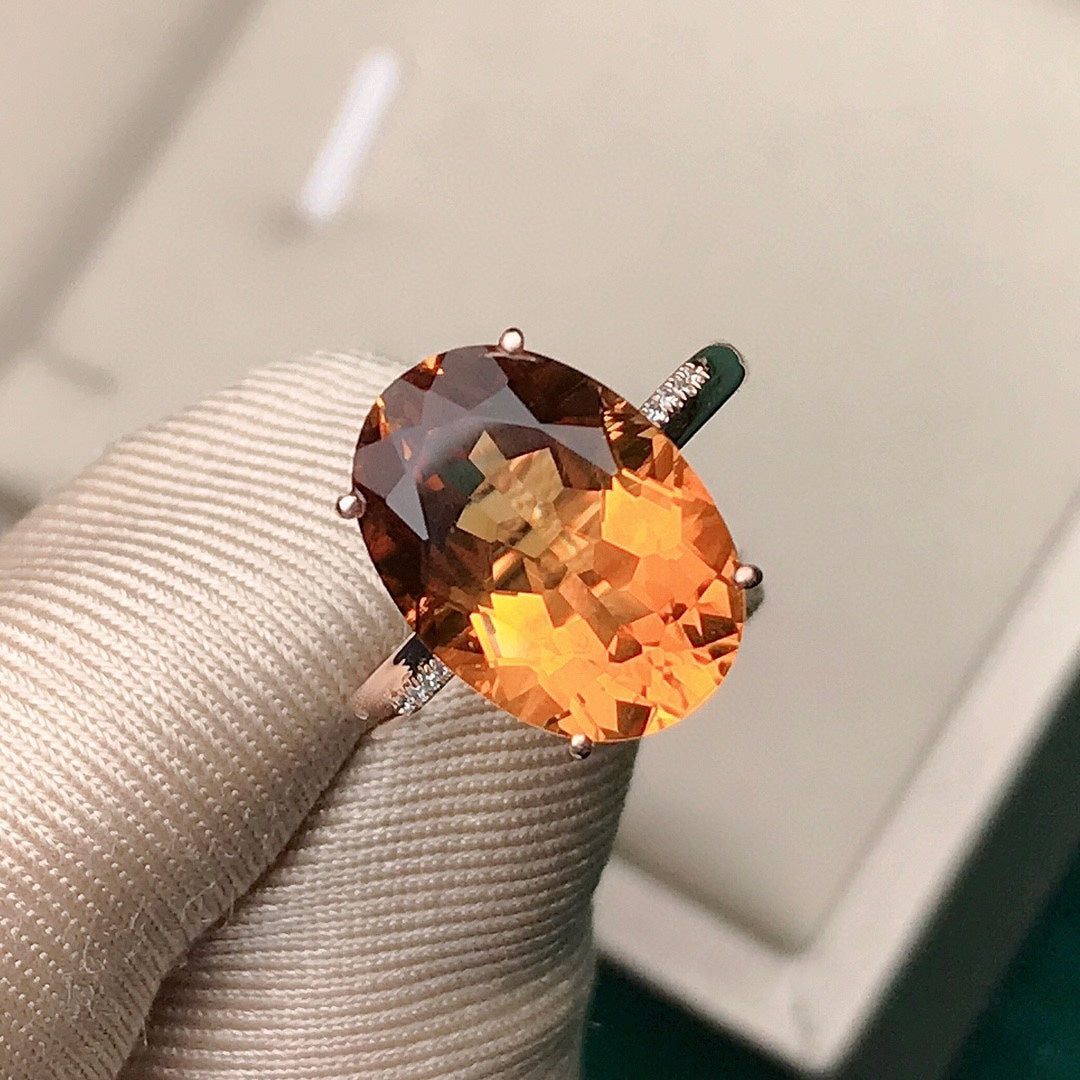 Atemberaubender gelber Citrin-Ring – ein Must-Have-Schmuck für Wohlstand