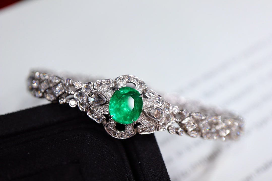 Panjshir Smaragd-Armband – luxuriöser grüner Schmuckstein