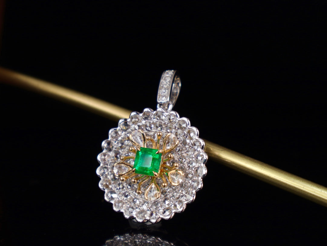 Colgante Esmeralda Panjshir - Joyería Premium VVG Warton Green