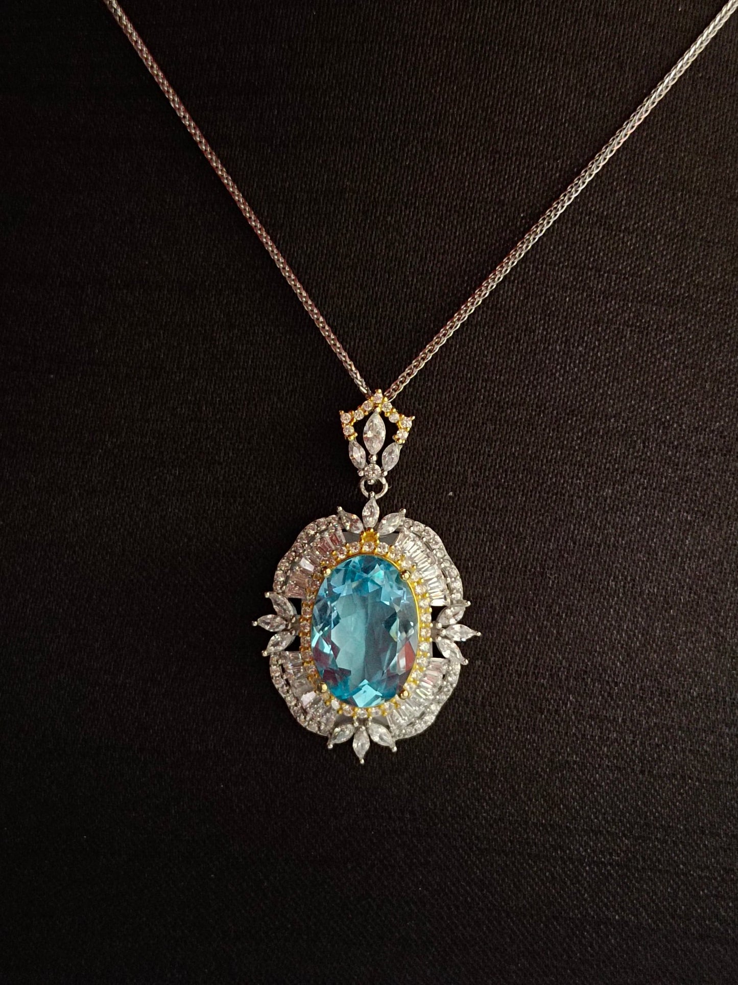 Prachtige natuurlijke topaas luxe hanger sieraden