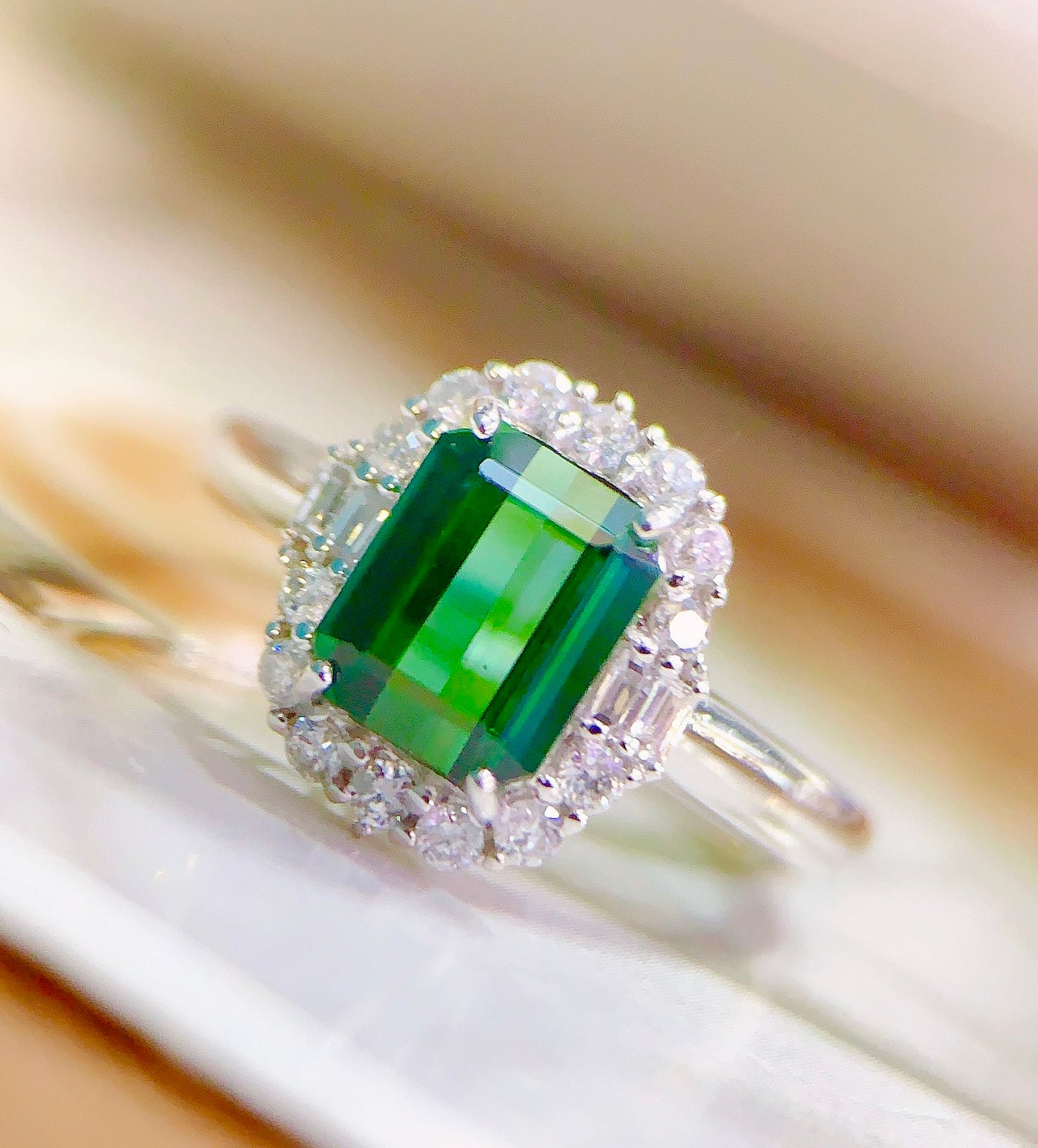 Elegant Natural Tourmaline Ring - Fine Jewelry Craftsmanship