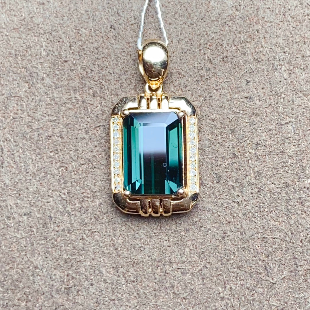 Natural Tourmaline Pendant - Exquisite Jewelry for Elegance