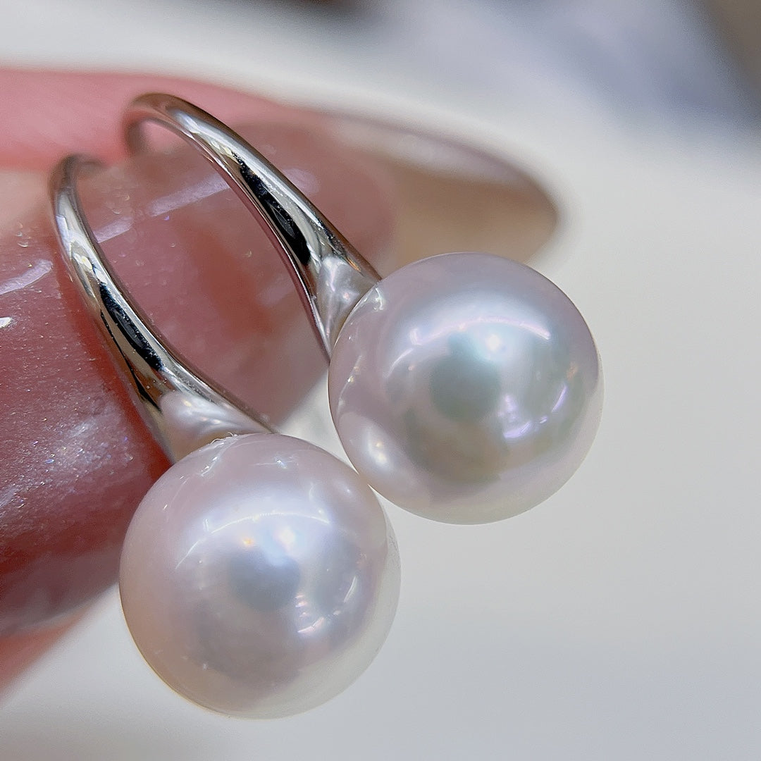 高級 8-8.5mm アコヤ真珠のスタッド ピアス - エレガンスのためのジュエリー