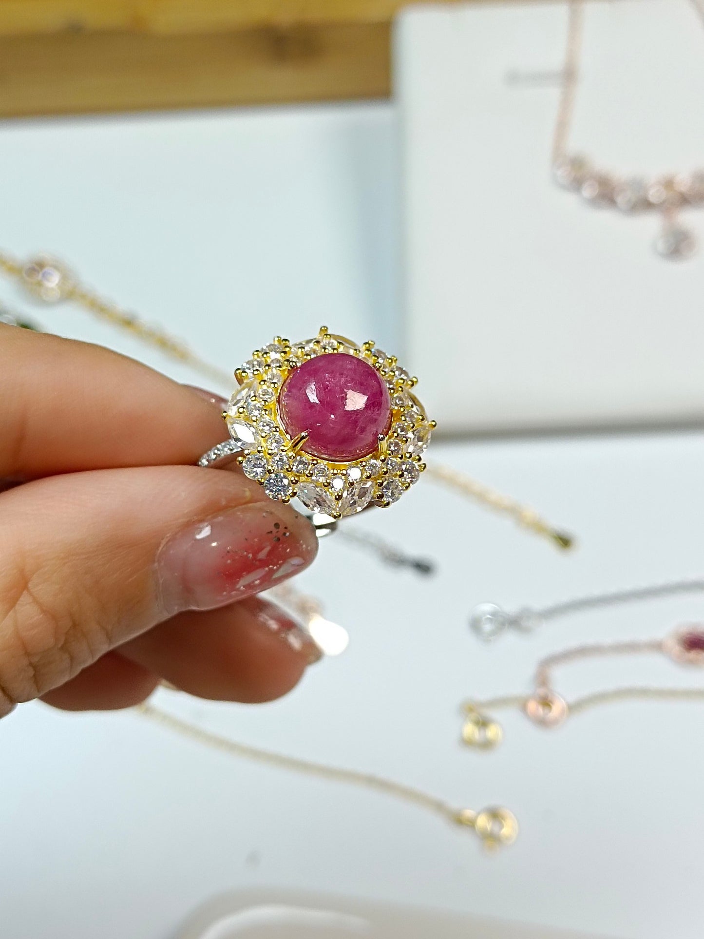 Luxury S925 Silver Ruby Embedded Ring - Premium Jewelry