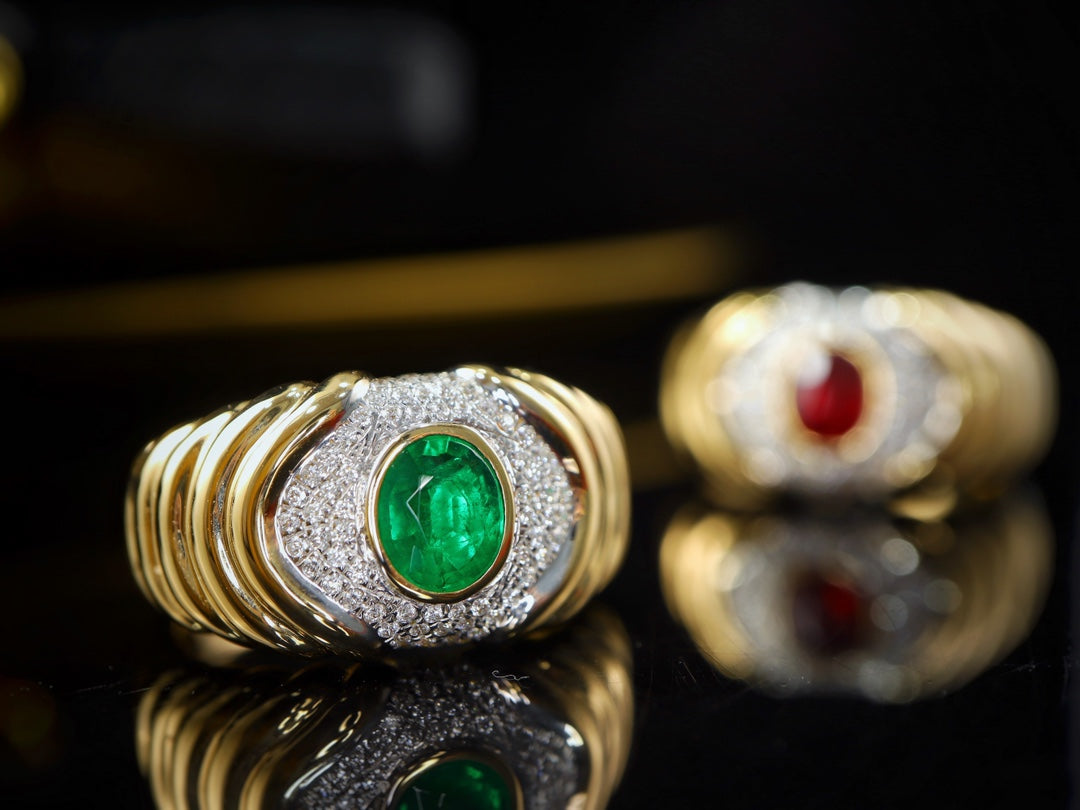 Panjshir-Smaragdring im Vintage-Stil – ein Schmuckschatz