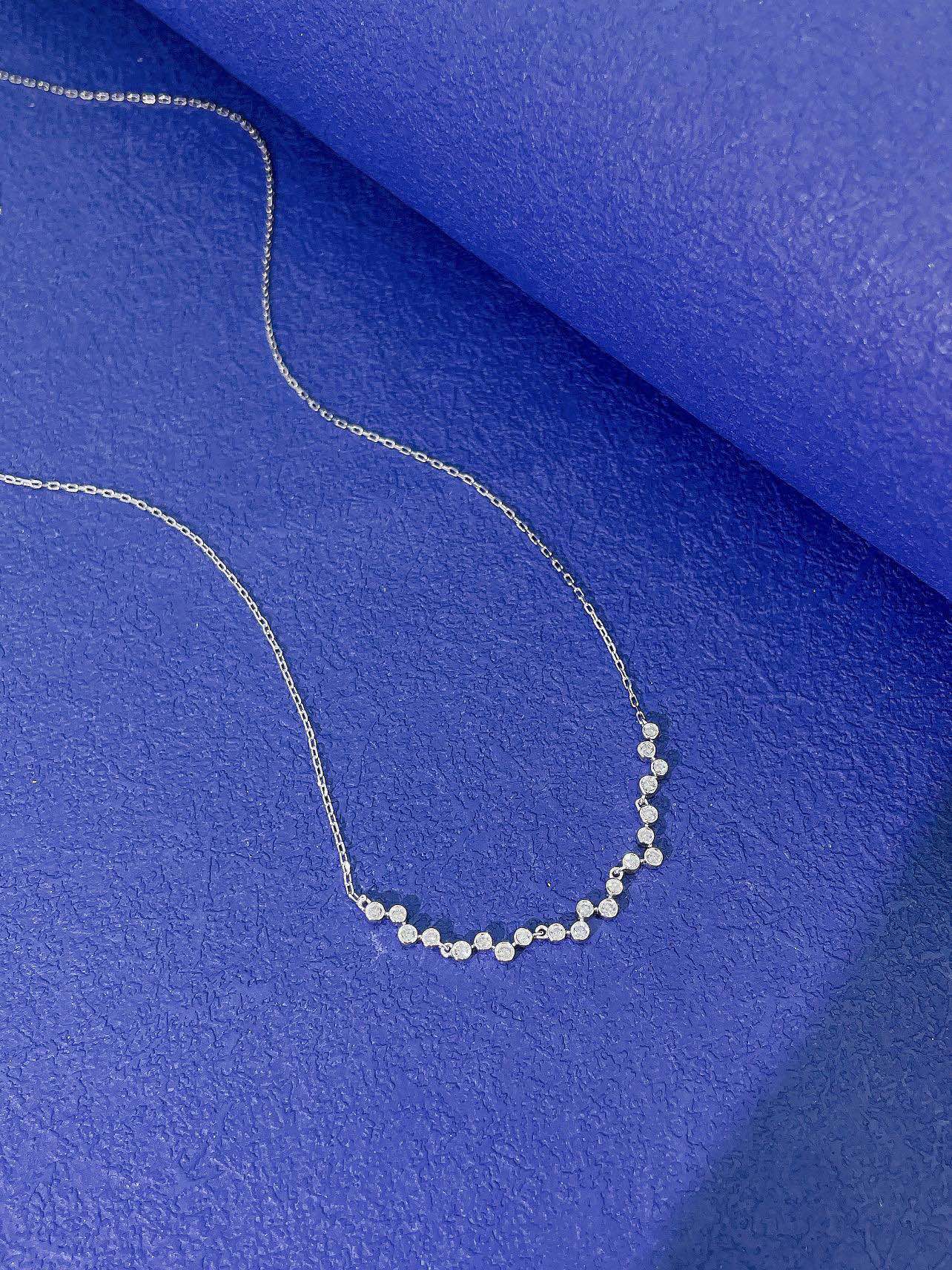 18K cultivated delicate starry sky pendant necklace - Fine Jewelry Collection.