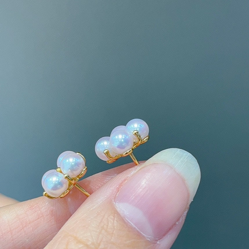 Luxury 18k Gold & 4.5mm Akoya Pearl Jewelry - High Quality & Glossy