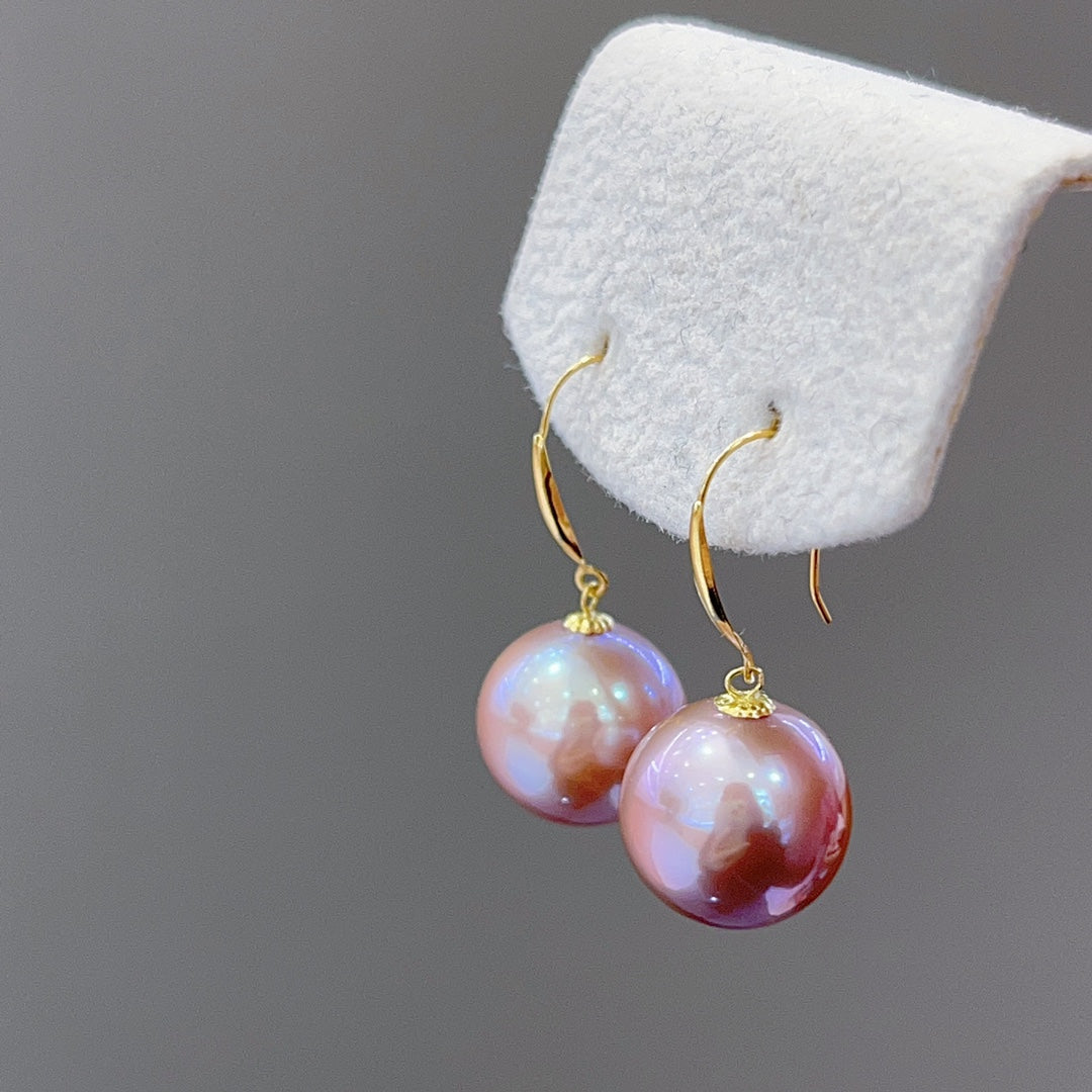 11-12mm Edison Pearl Jewelry in 18K Gold - High Quality & Perfectly Round