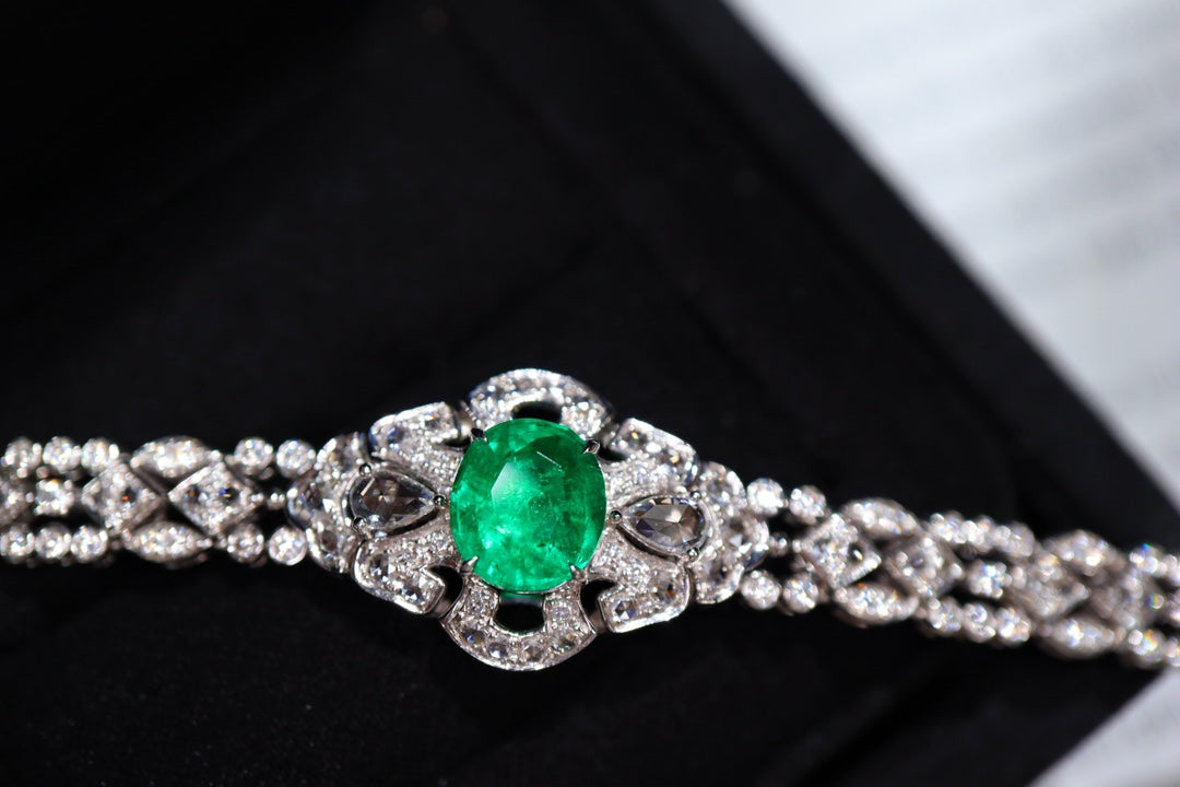 Panjshir Smaragd-Armband – luxuriöser grüner Schmuckstein