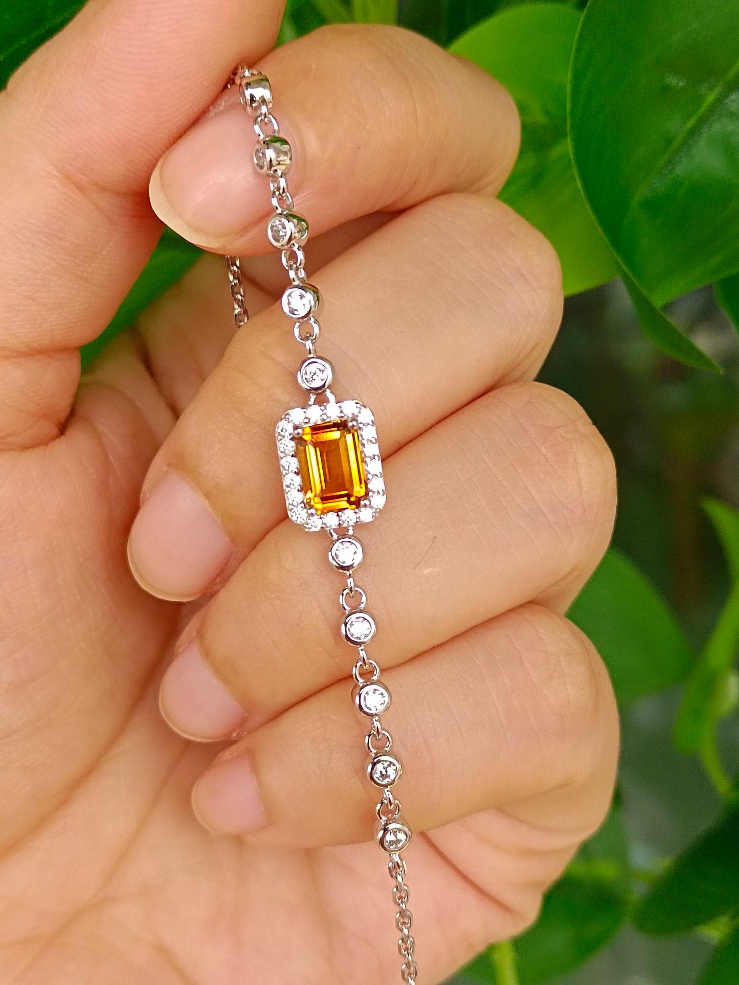 Natural Vivid Yellow Citrine Armband - Utsökta smycken för elegans