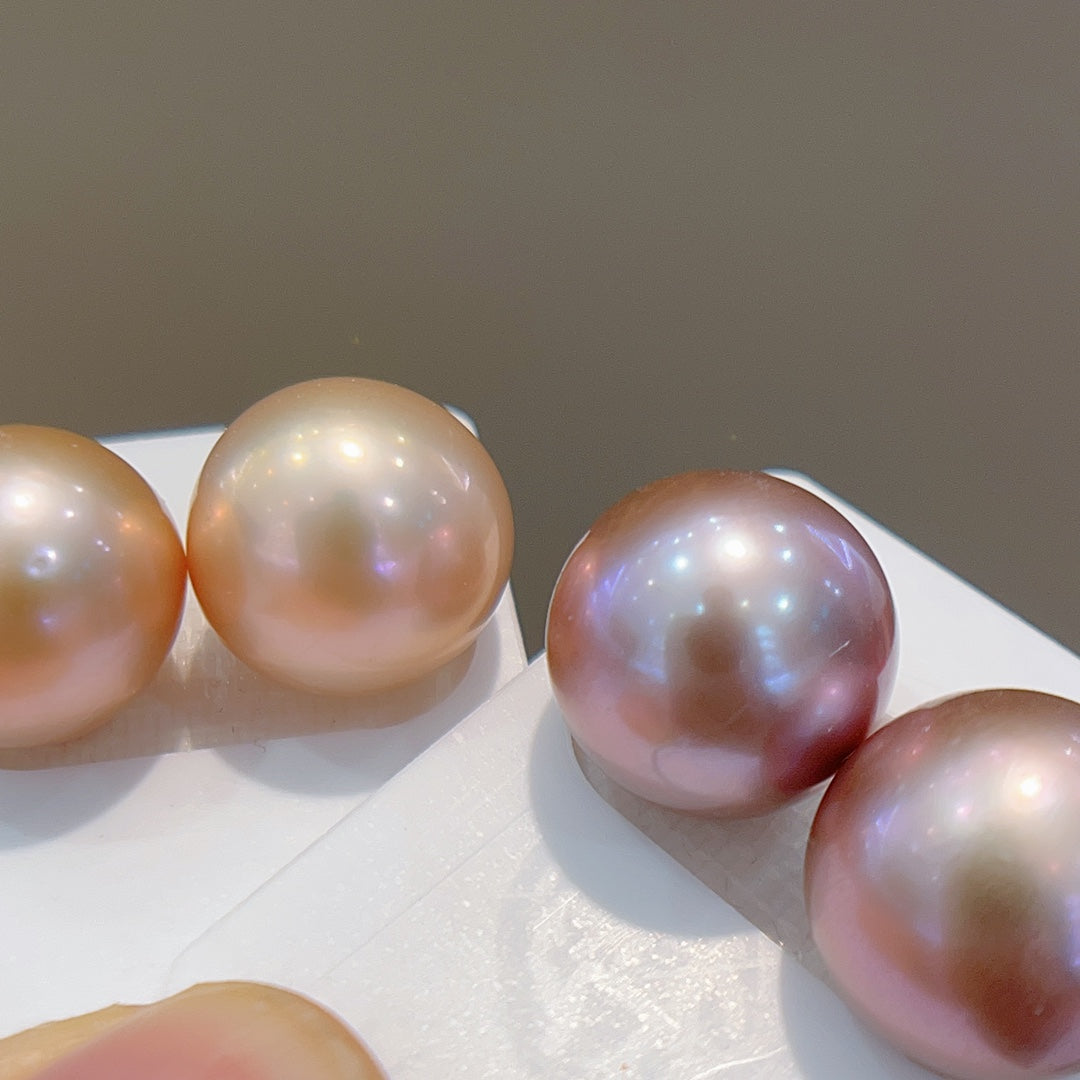 High-Quality 14-15mm Edison Pearl Earrings in 18k Gold