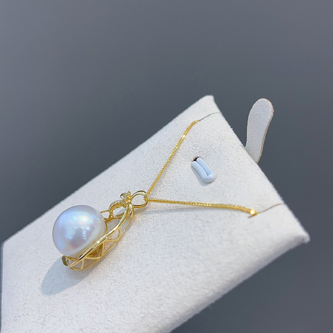 Luxe 18K gouden diamanten en 12-13 mm Australische witte pareljuwelen