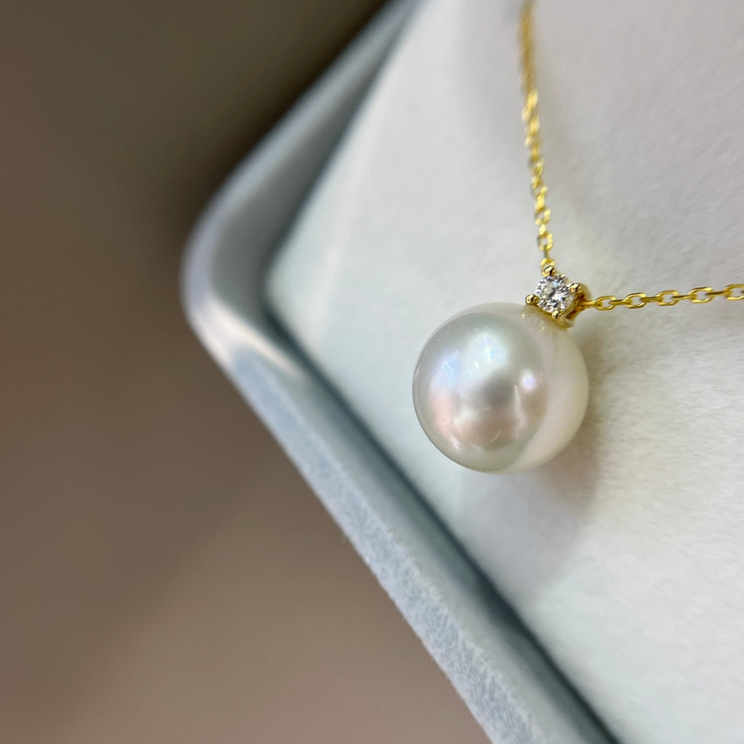 Joyería de lujo con diamantes de 18 quilates y perlas australianas del Mar del Sur