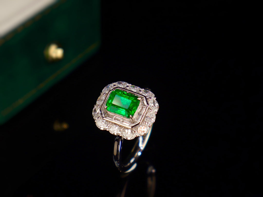 Anello con smeraldo - Gioielli premium Wharton Green con brillantezza eccezionale