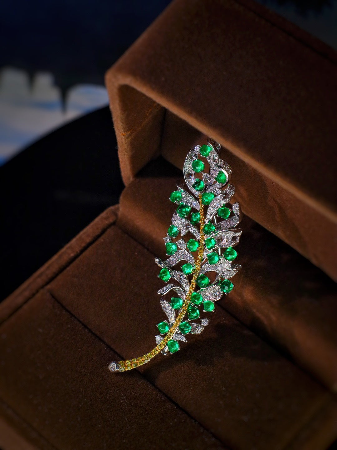 Nueva llegada: Joyería artística exquisita - Broche/colgante de esmeralda