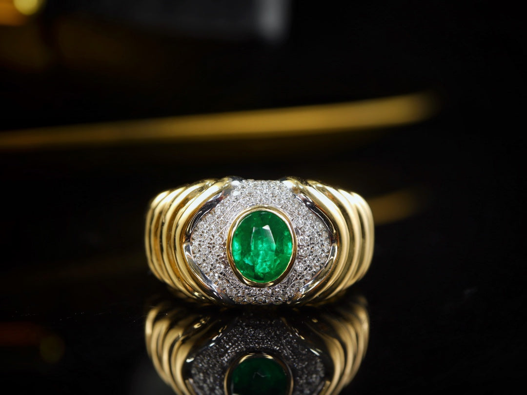 Panjshir-Smaragdring im Vintage-Stil – ein Schmuckschatz