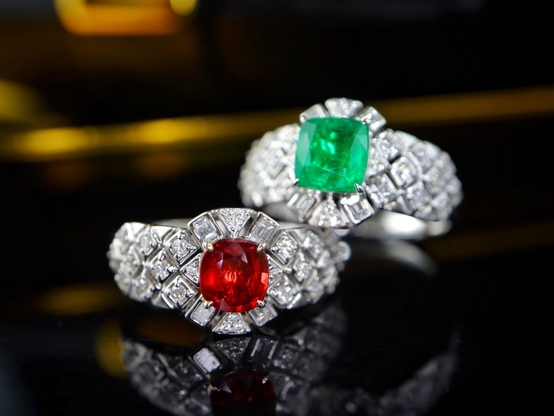 Cincin Ruby Darah Pigeon Antik - Permata Perhiasan Abadi