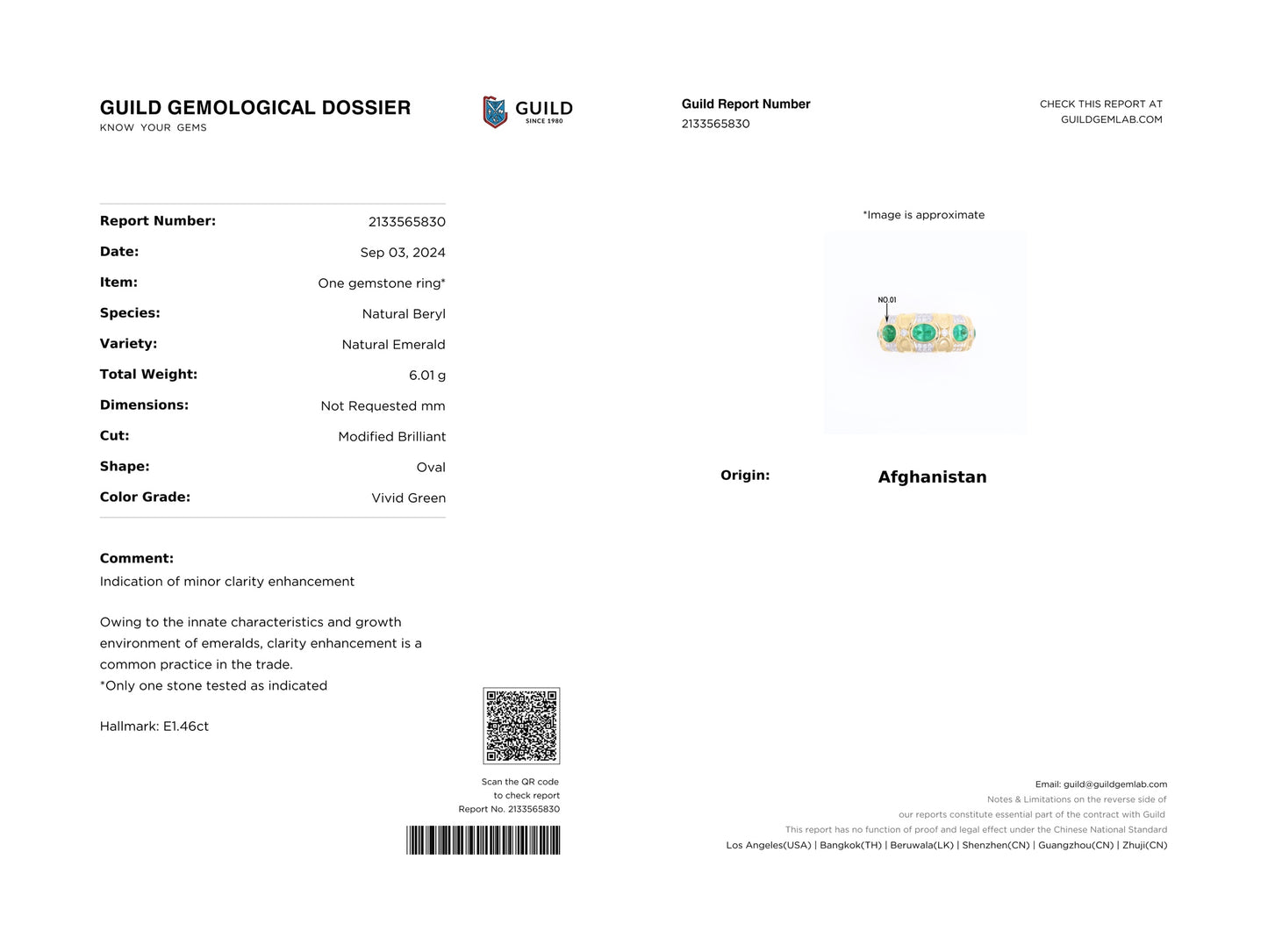 Vintage-inspirierter Smaragd-Stapelring mit Gildenzertifikat