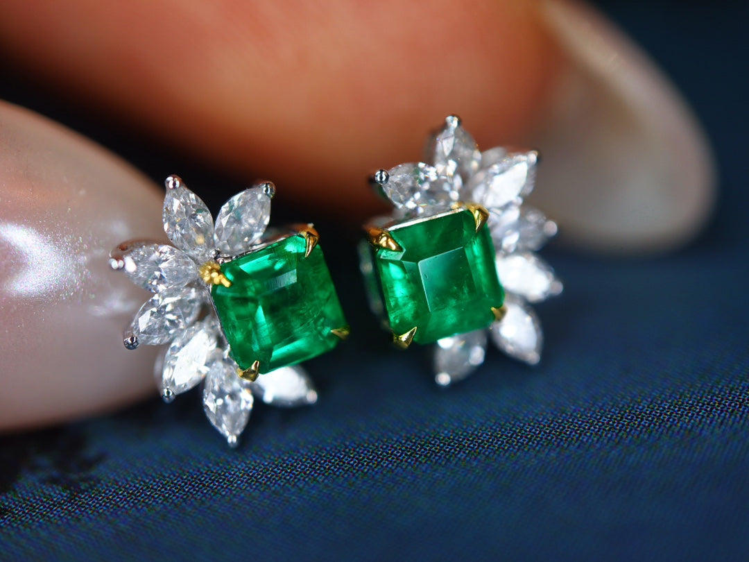 Anting-anting Zamrud Panjshir Berkualiti Tinggi - Barang Kemas Mesti Ada