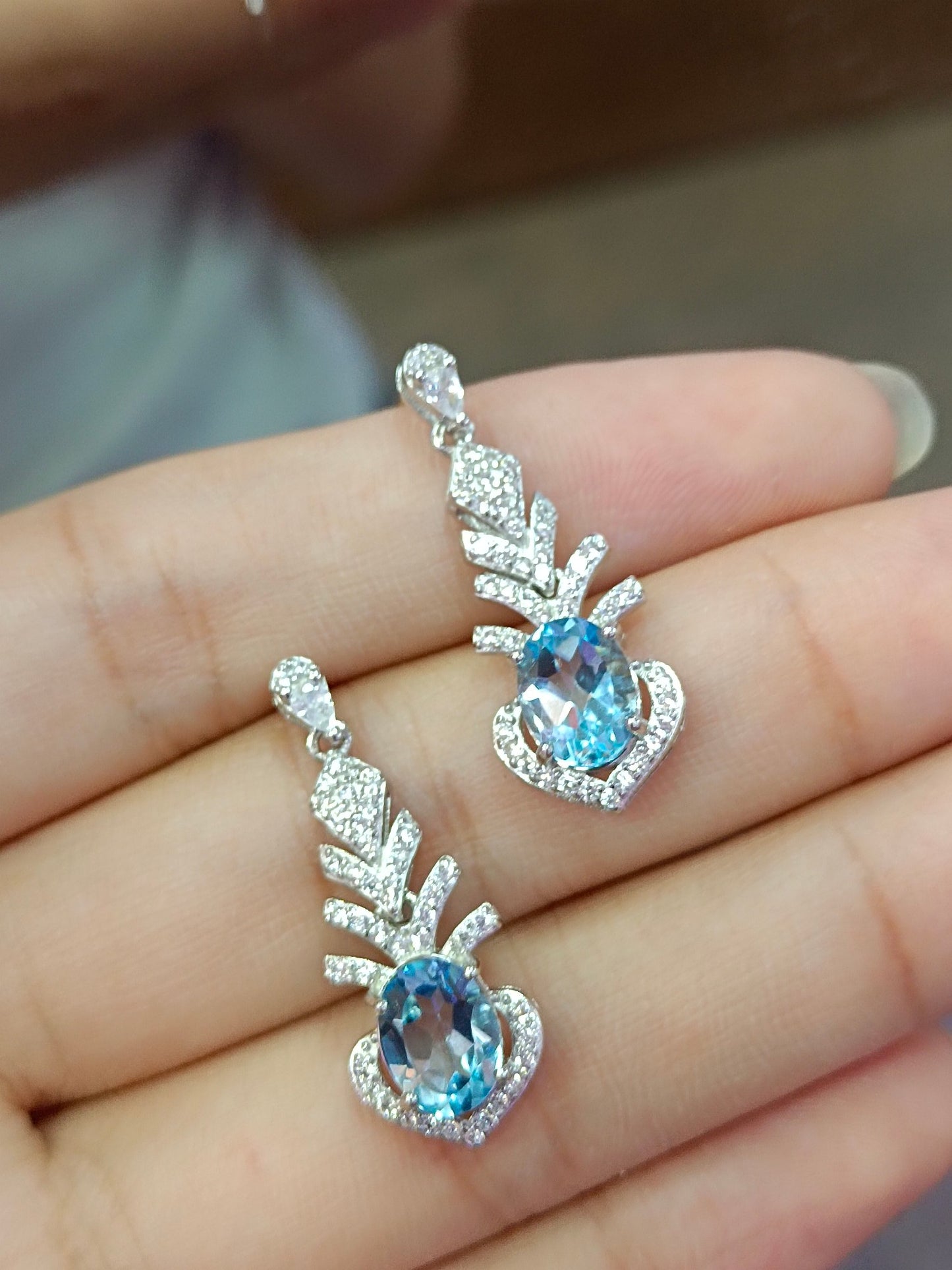š„Natuurlijke Topaas Tarwe Oorbel Sieraden