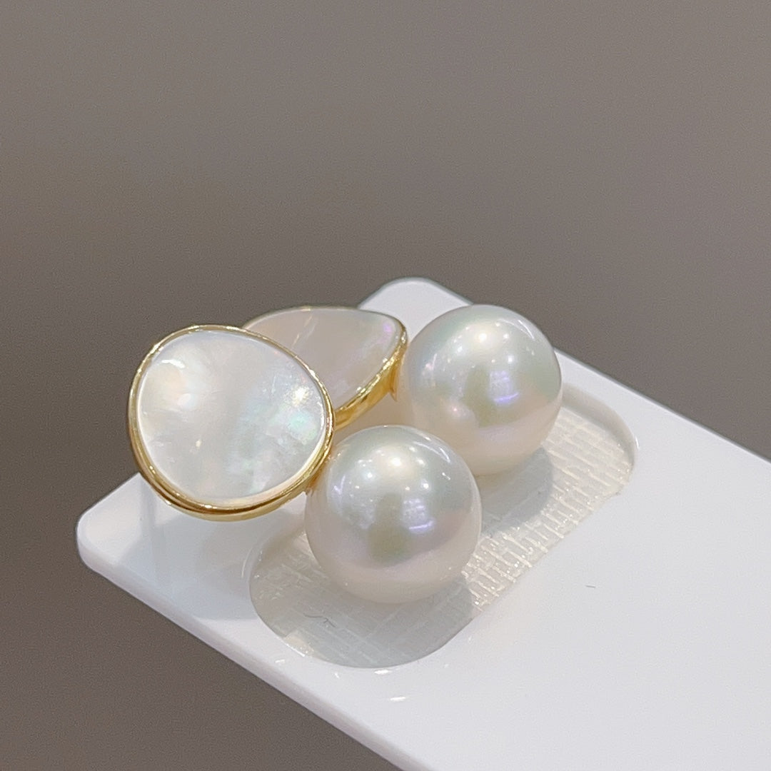 Elegant 18K Gold & 9-10mm Natural Freshwater Pearl Jewelry