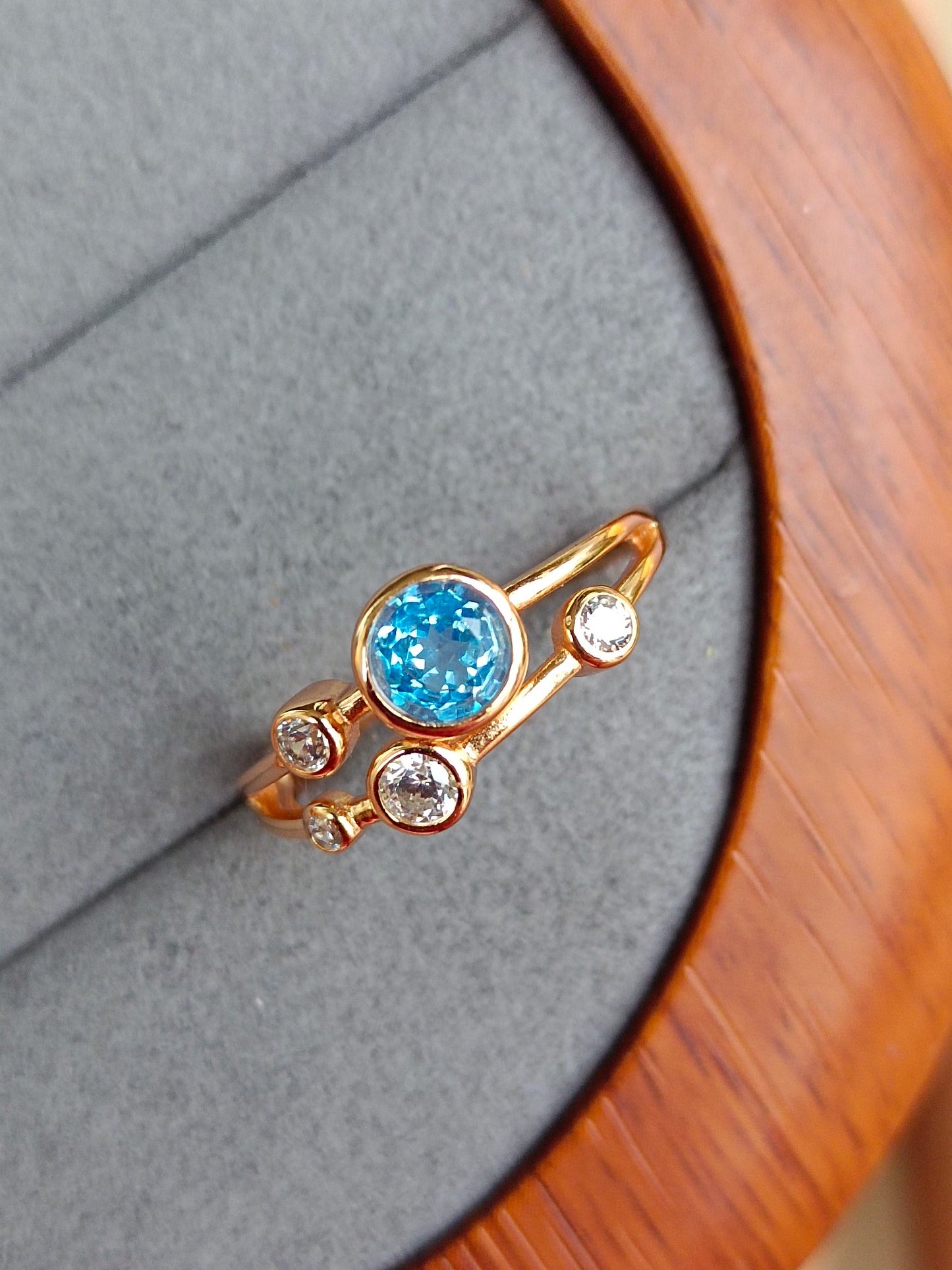 Naturlig Topaz Sweet Bubble Ring - utsøkte smykker for din glede