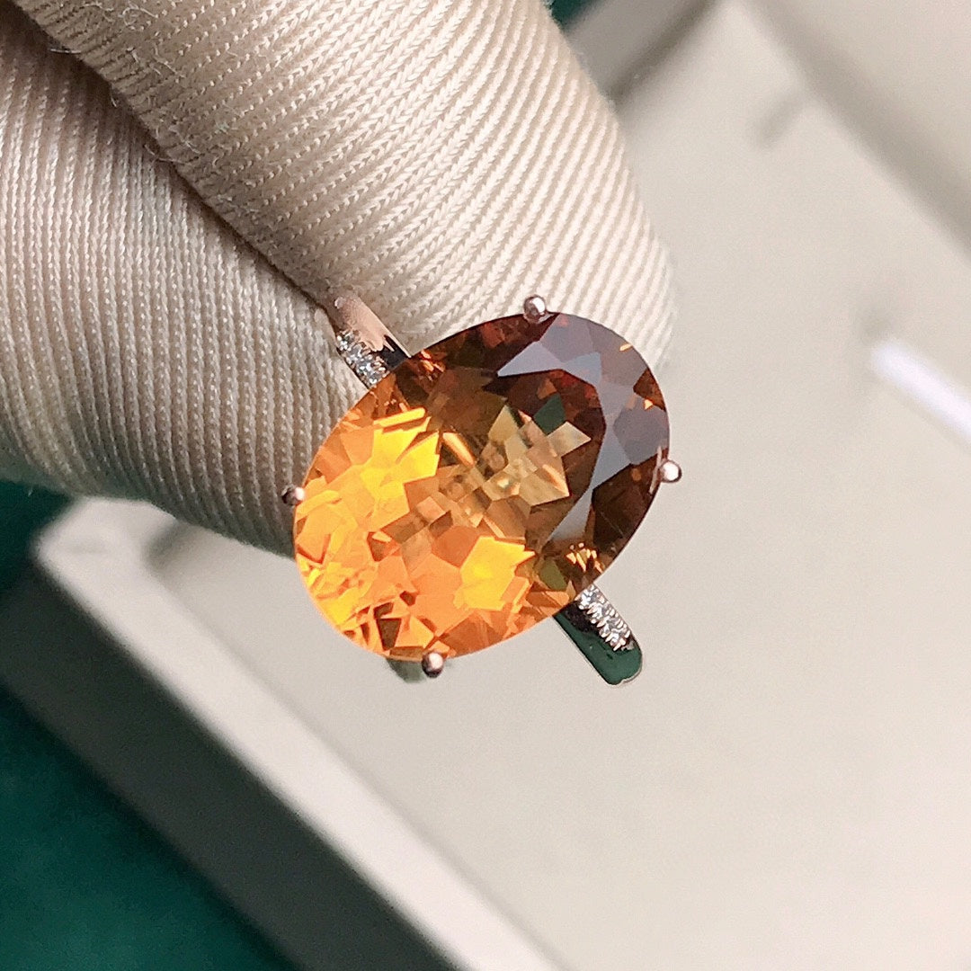 Atemberaubender gelber Citrin-Ring – ein Must-Have-Schmuck für Wohlstand