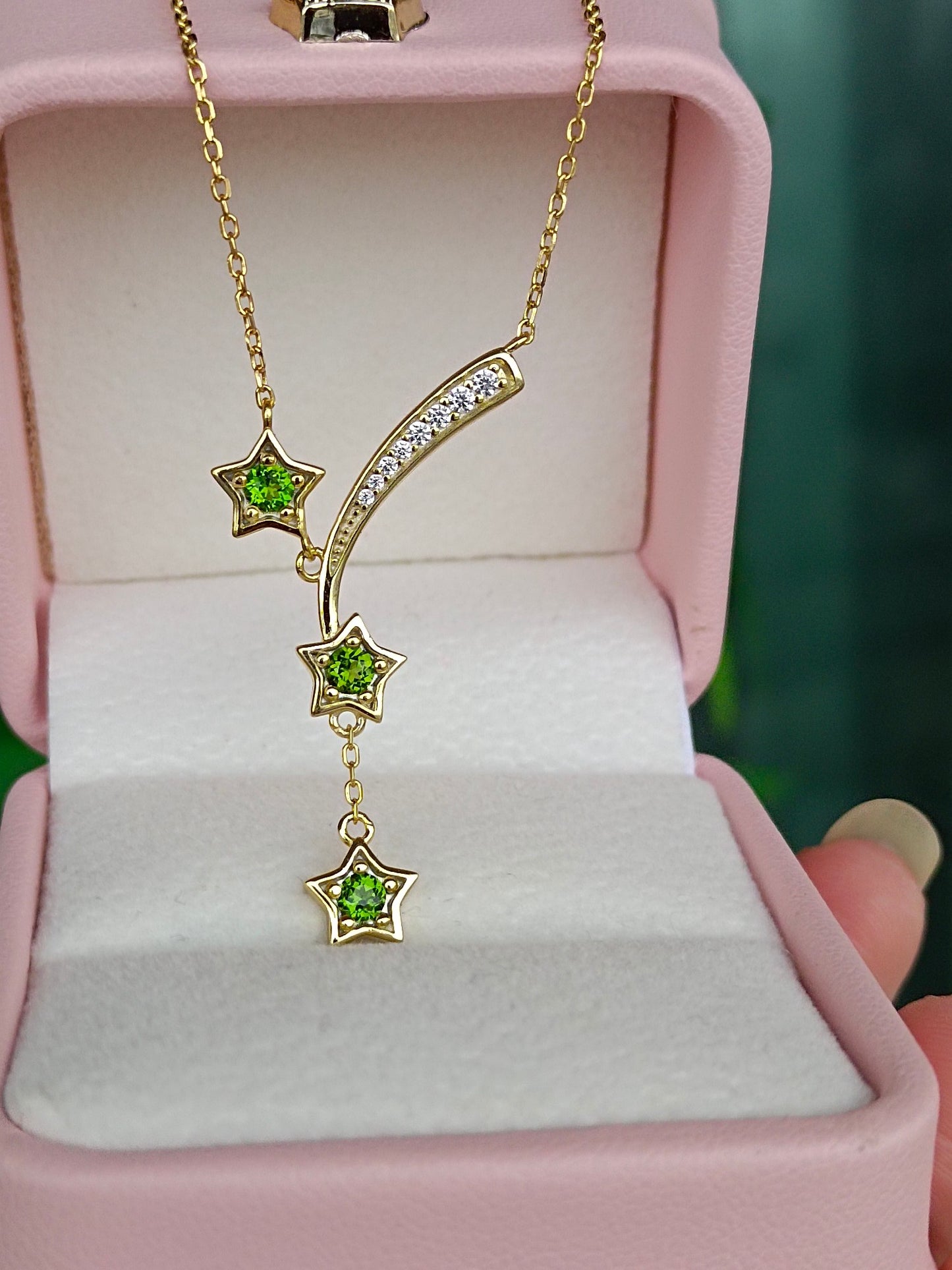 Natural Diopside Meteorite Necklace - A Jewelry of Dreams and Wishes