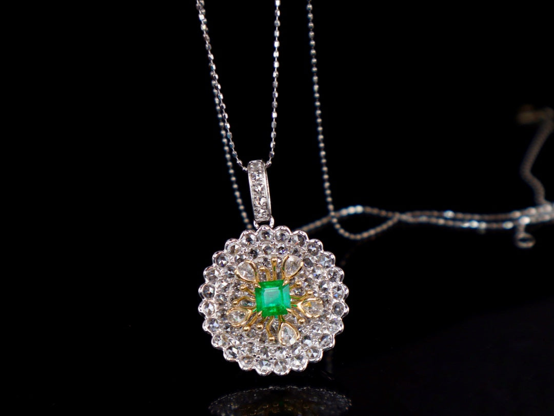 Colgante Esmeralda Panjshir - Joyería Premium VVG Warton Green