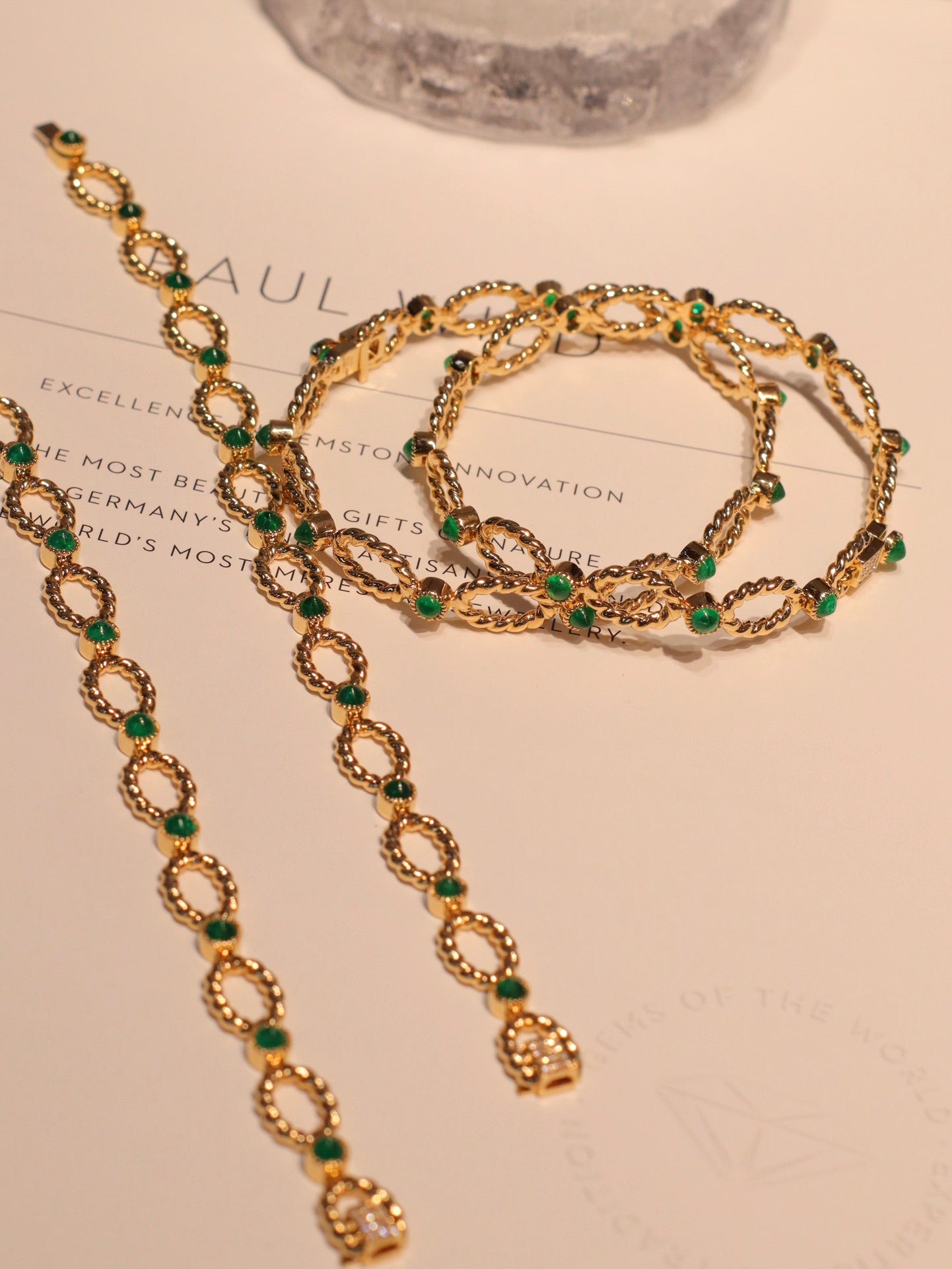Emerald Round Bubble Hemp Armbånd - Premium smykker